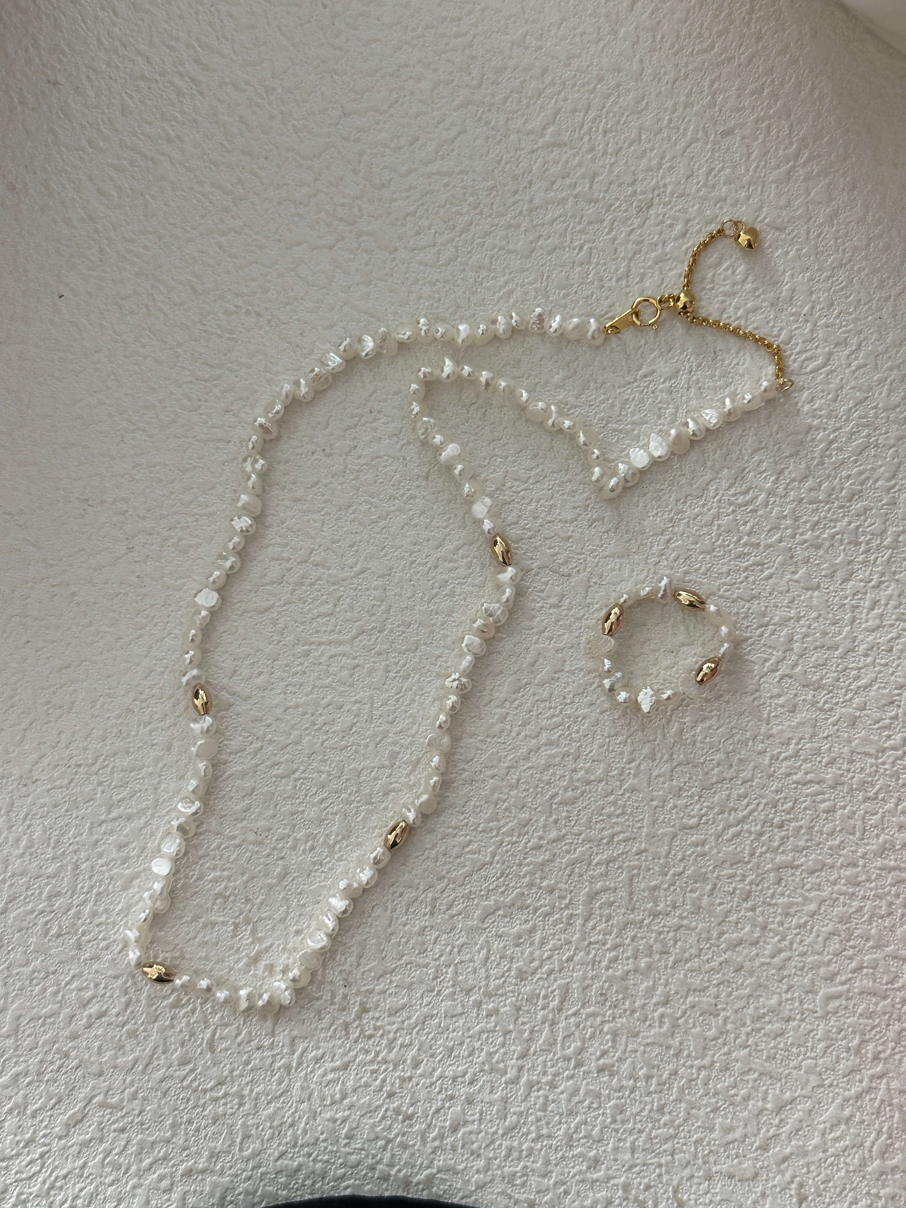 Mini Freshwater Baroque Pearl Strand Necklace