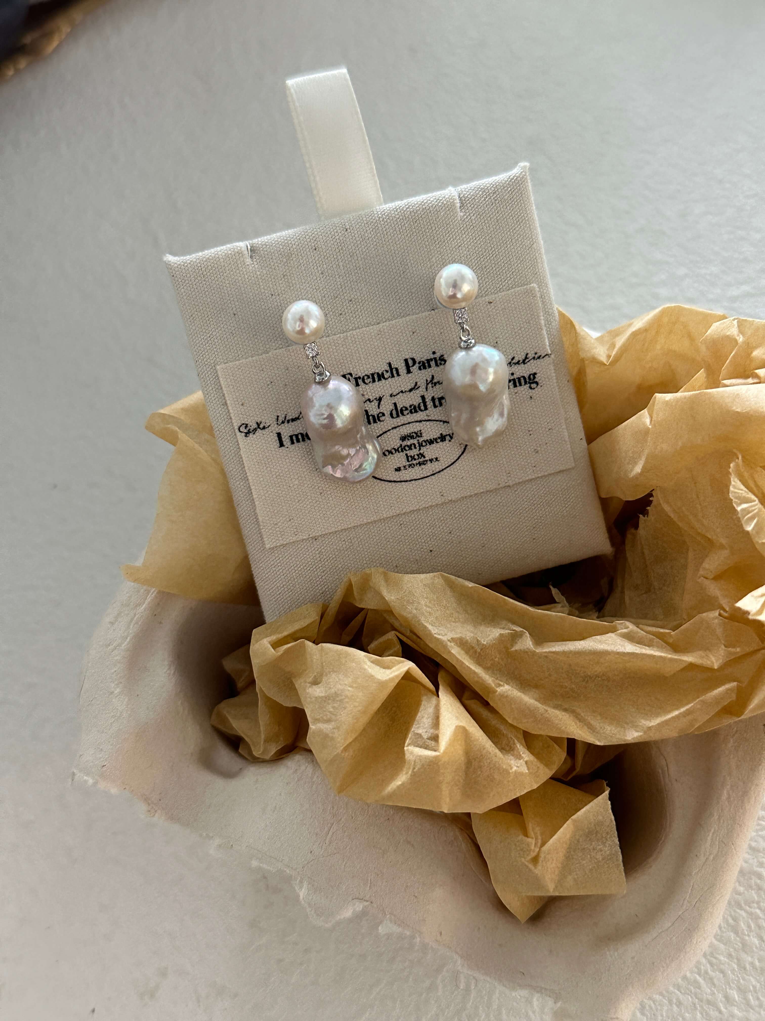 Timeless Drop Earrings – Baroque & Round Pearls