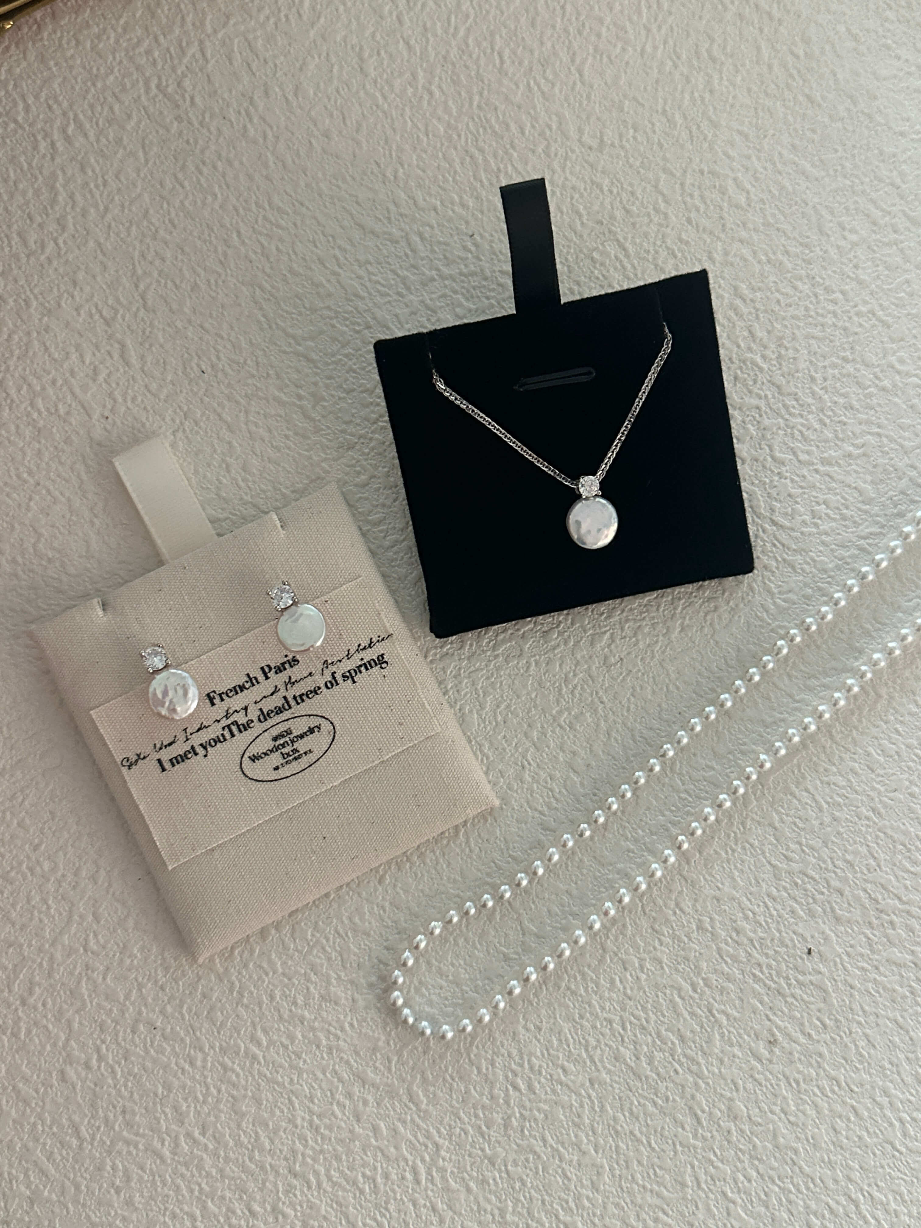 Mini Coin Baroque Pearl Pendant Necklace