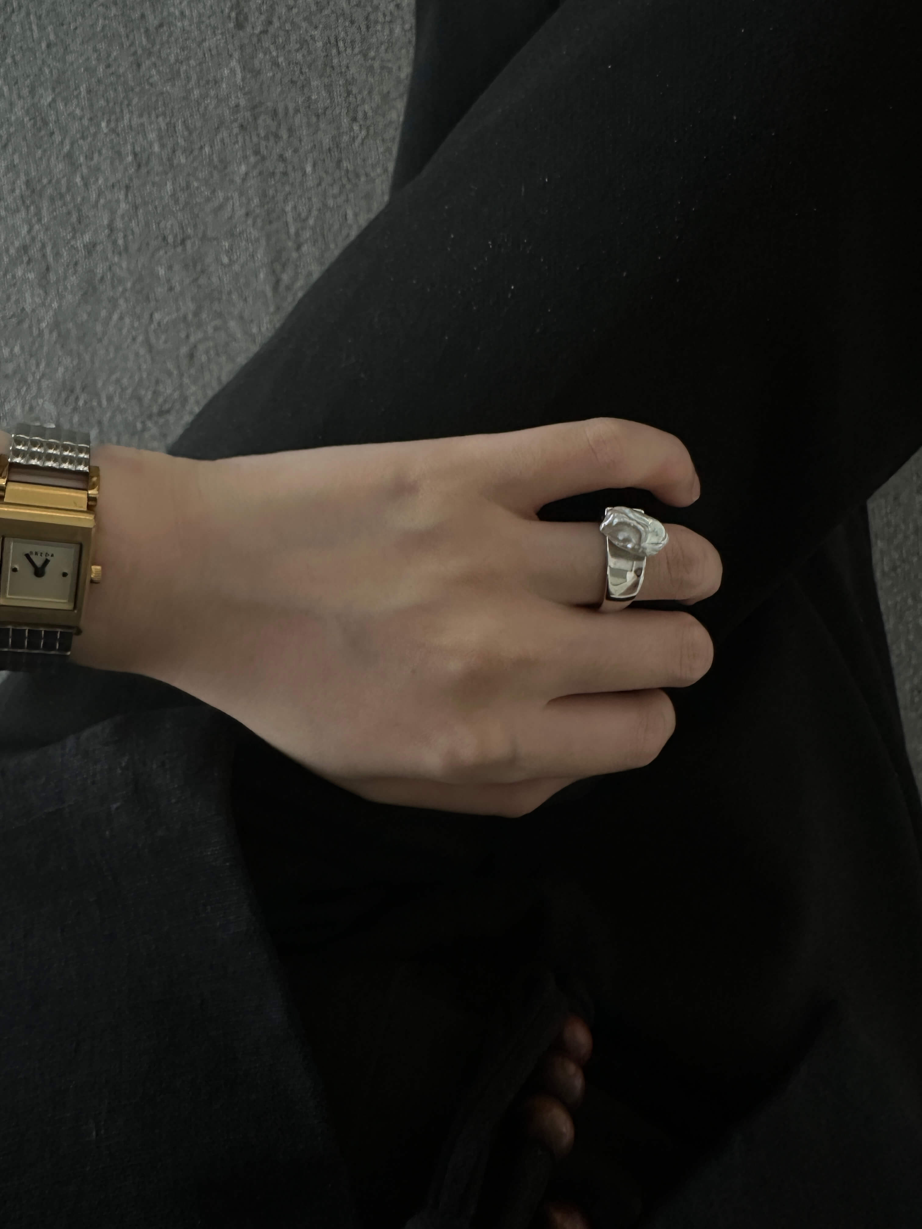 Keshi Pearl Sterling Silver Ring