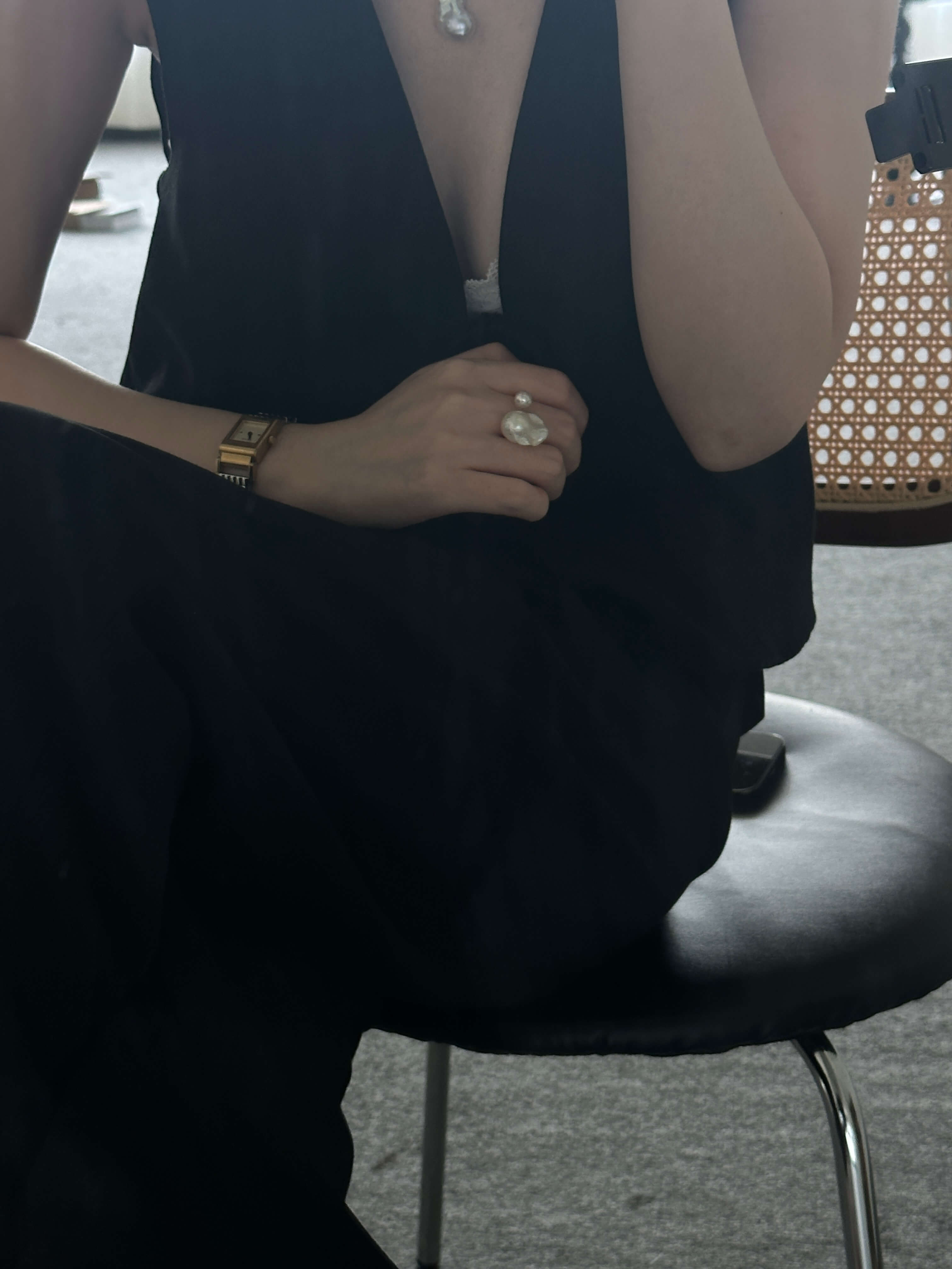 18K Gold Baroque Pearl Ring