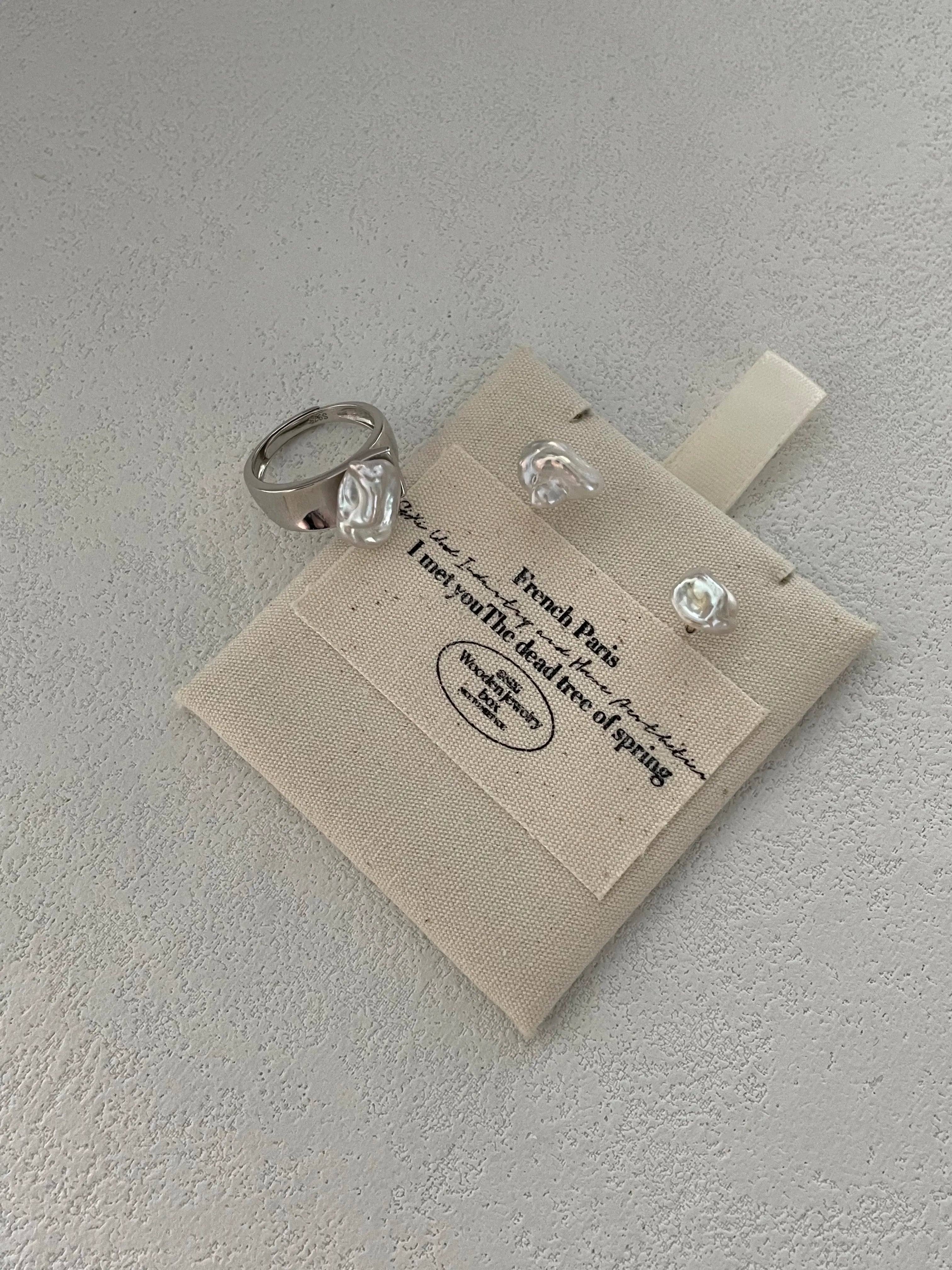 Keshi Pearl Sterling Silver Ring