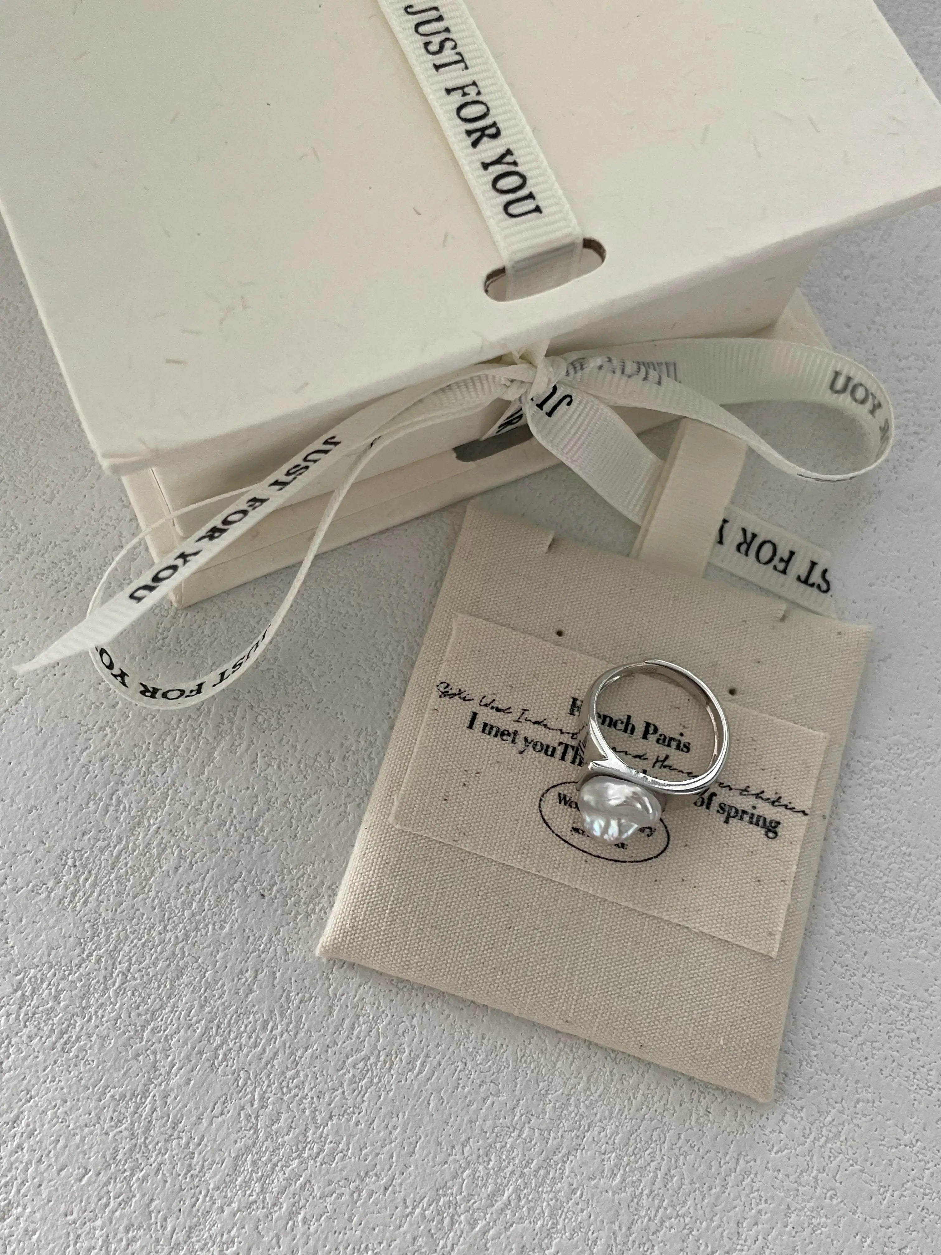 Keshi Pearl Sterling Silver Ring