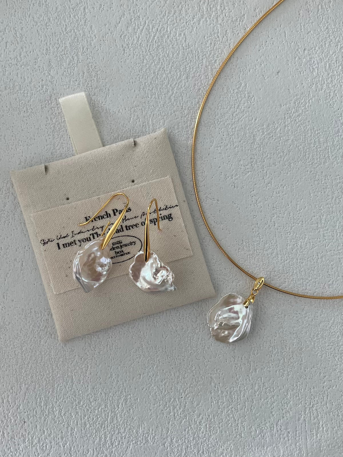 18K Gold Detachable Petal Pearl Pendant Necklace