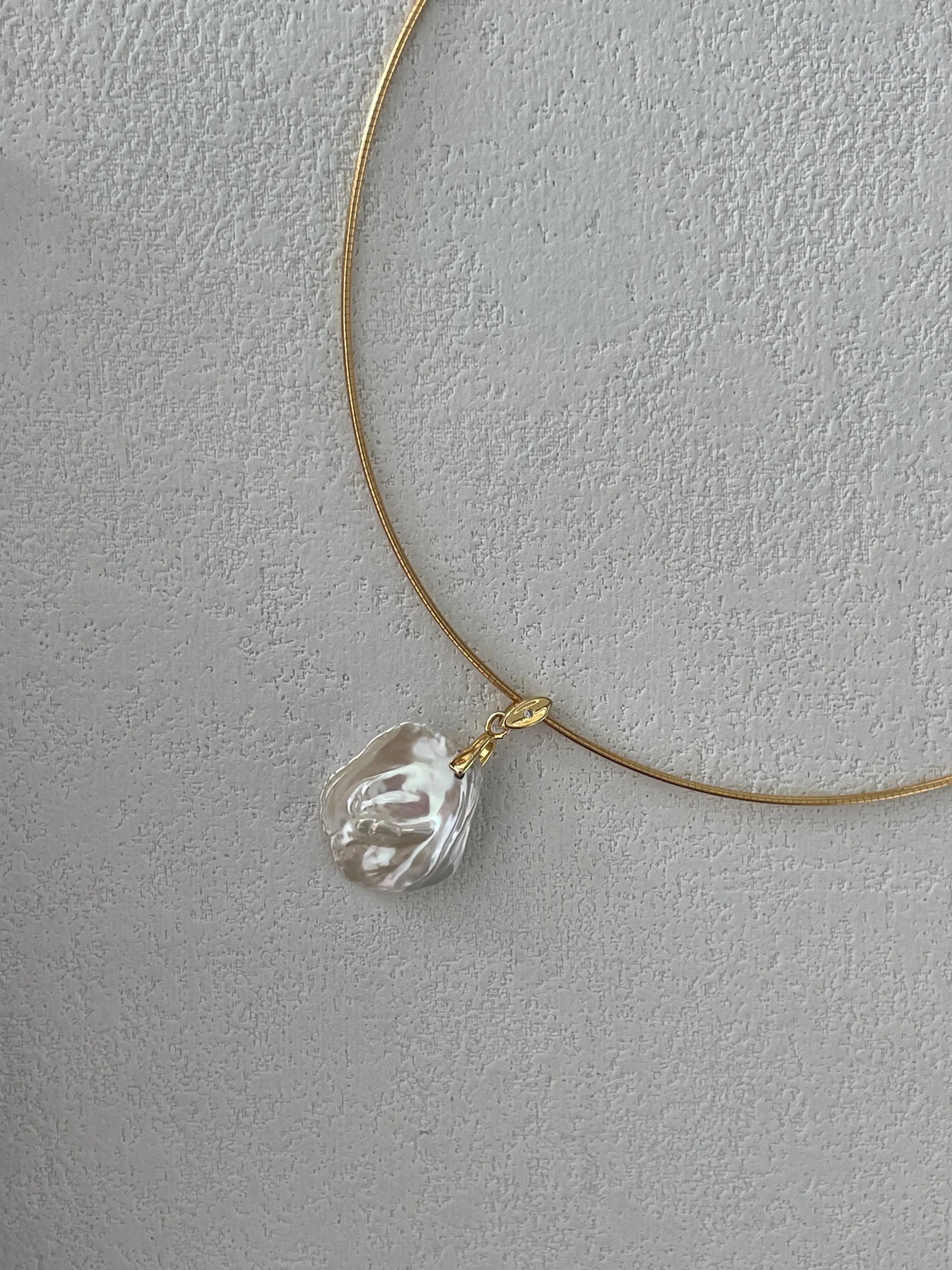 18K Gold Detachable Petal Pearl Pendant Necklace