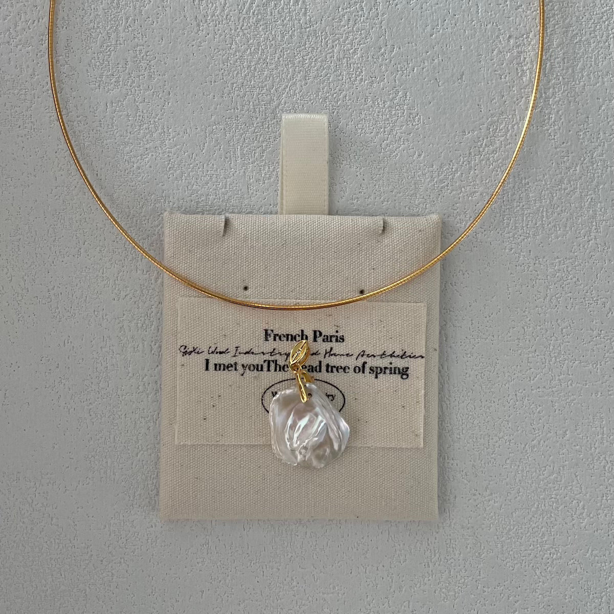 18K Gold Detachable Petal Pearl Pendant Necklace