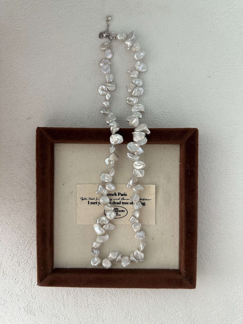 Petal-Shaped Keshi Pearl Necklace