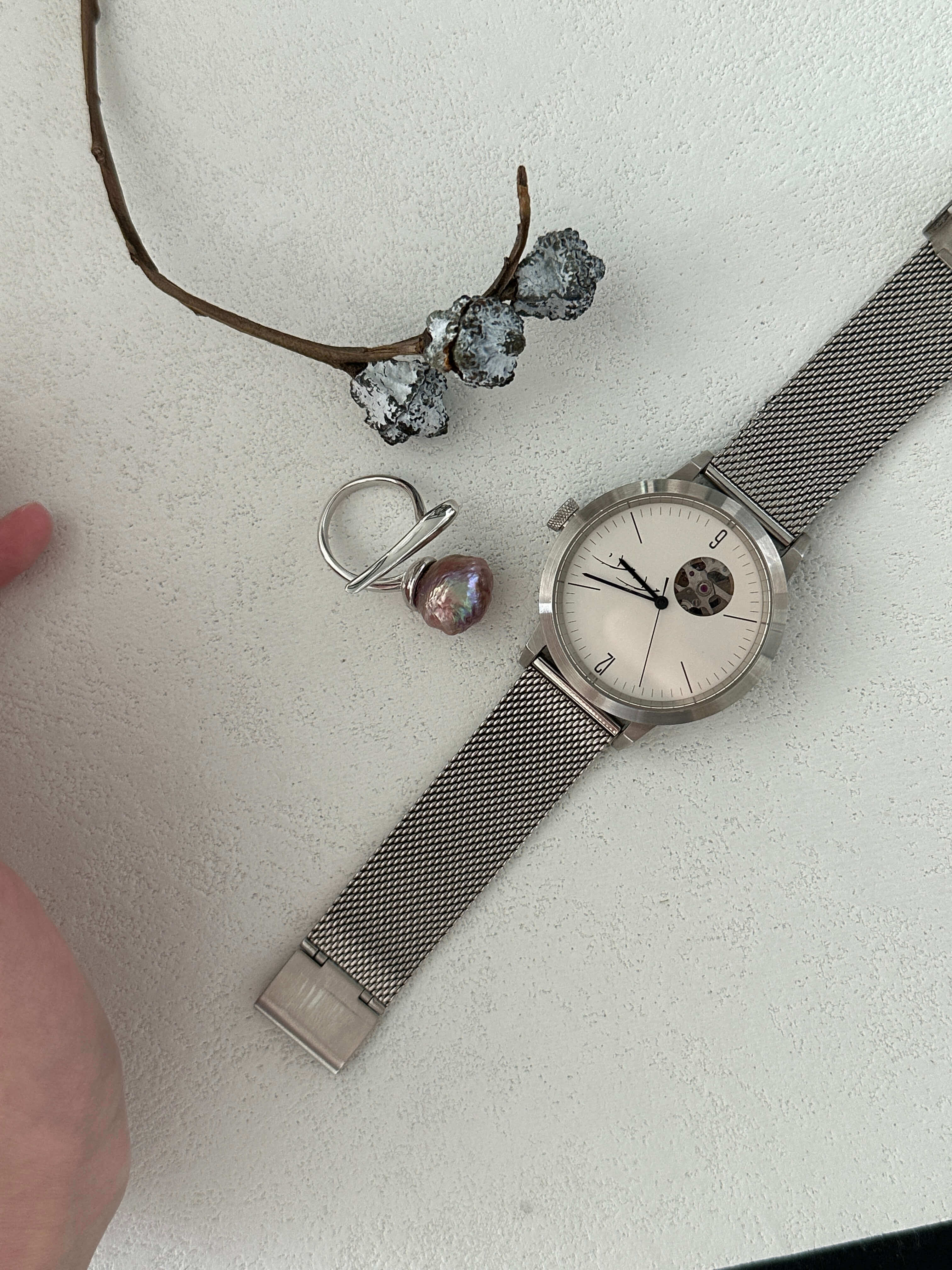 Purple Baroque Pearl Sterling Silver Ring