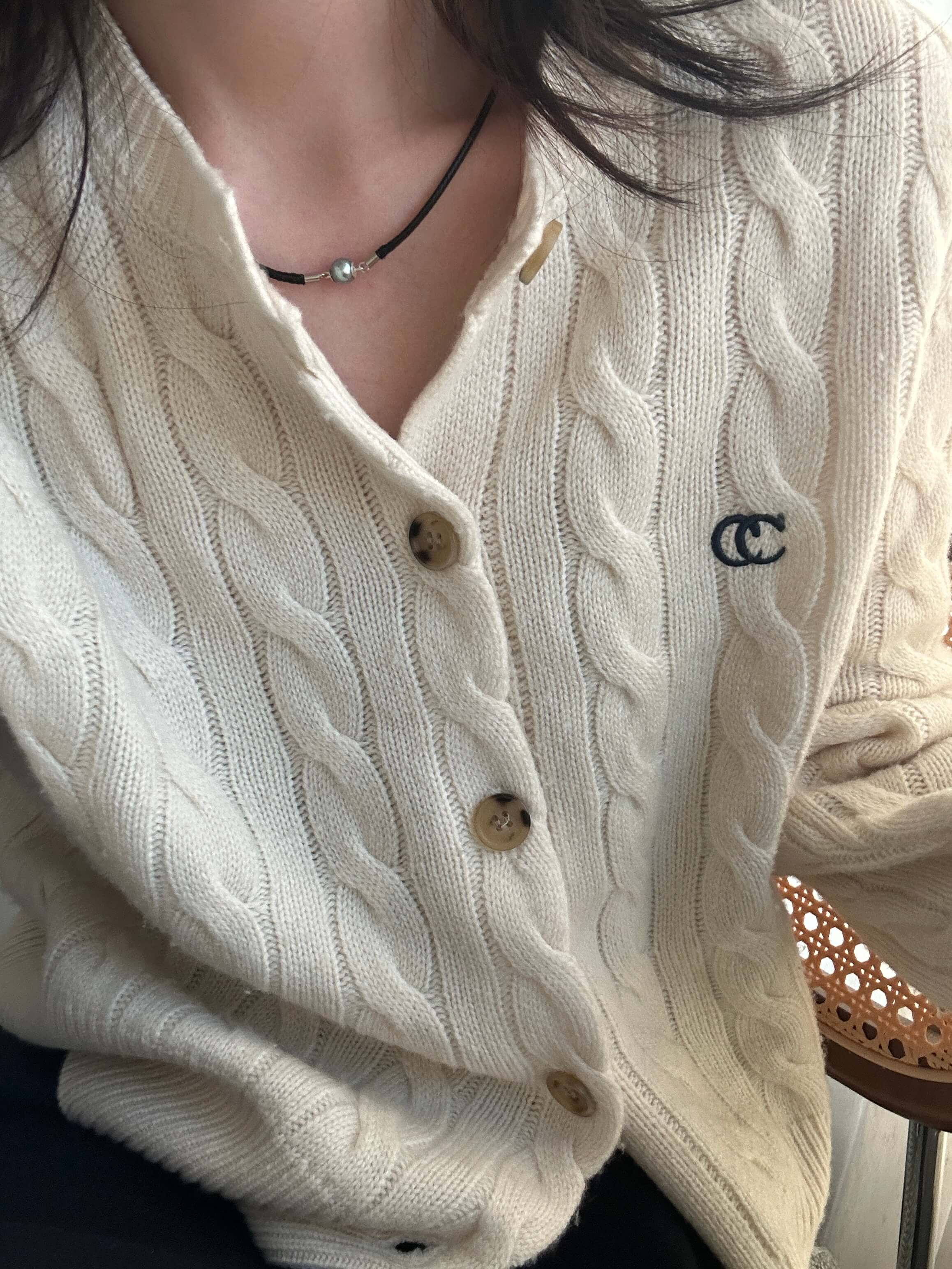 Akoya Pearl Pendant on Black Cord Necklace