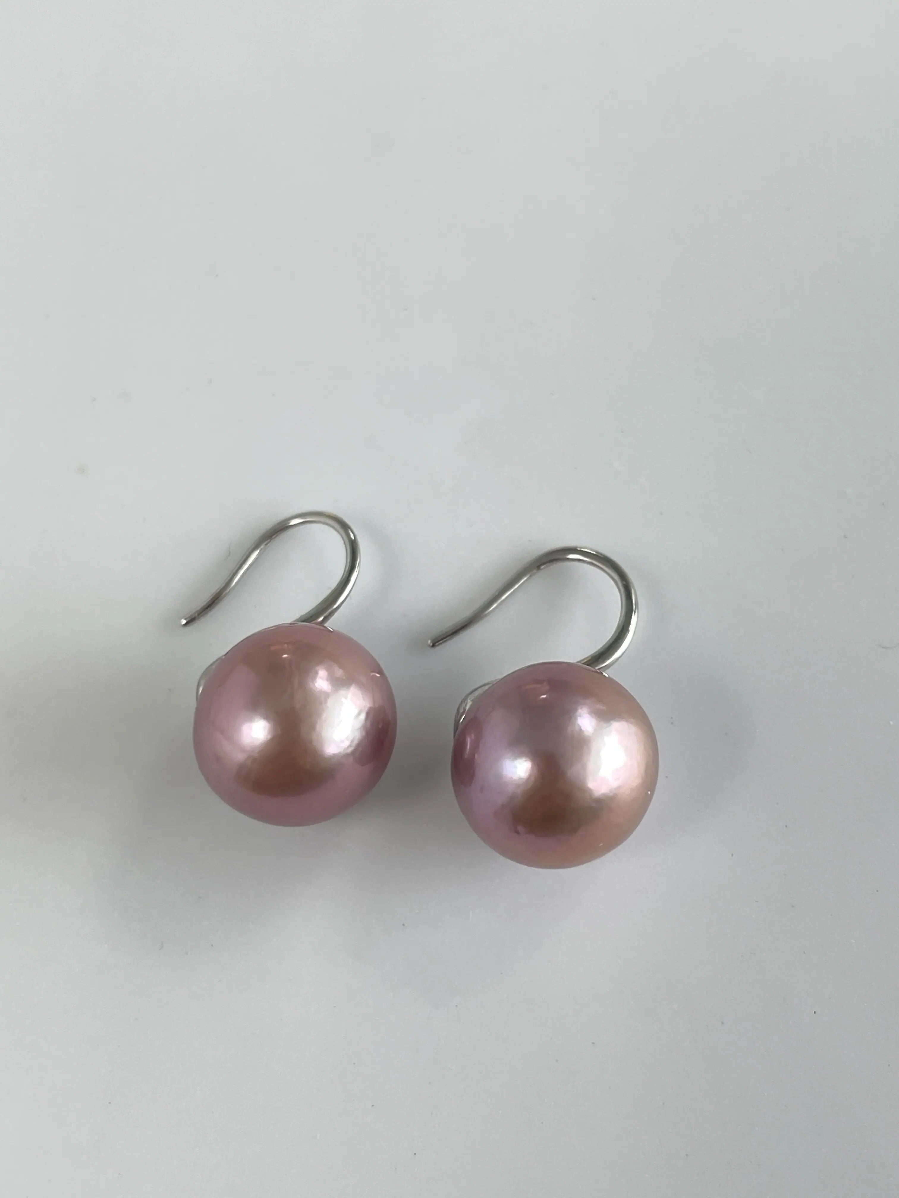 Elegant Purple Edison Pearl Earrings