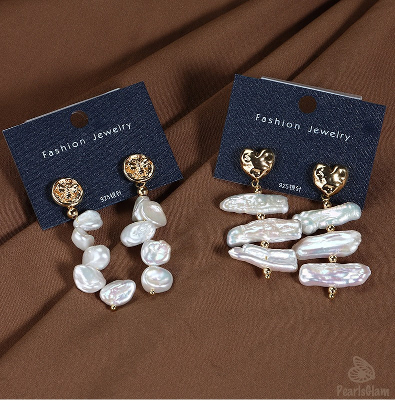 Venus Loop – Baroque Pearl & Medallion Earrings
