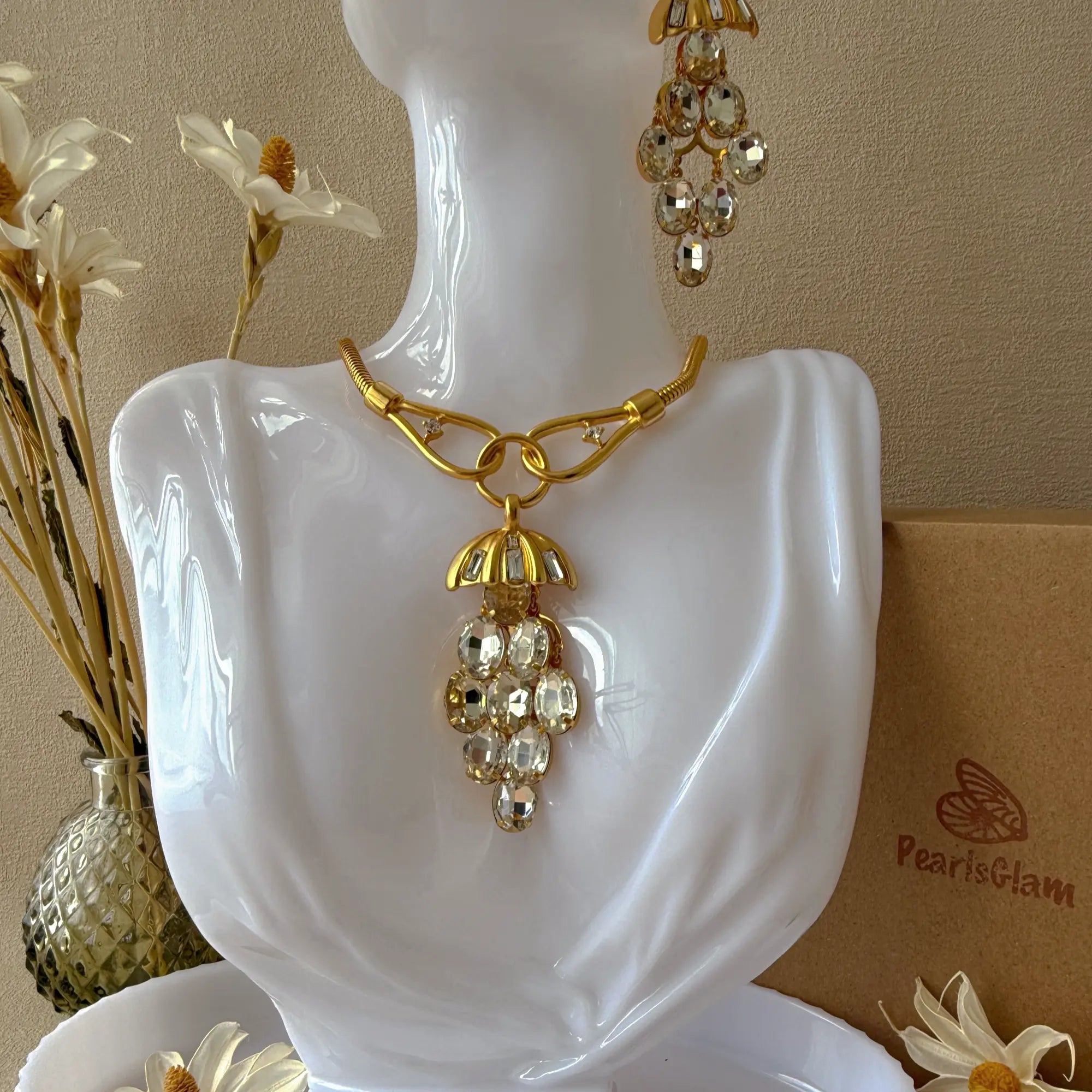 Golden Grape Crystal Jewelry Set - Crystal Collection