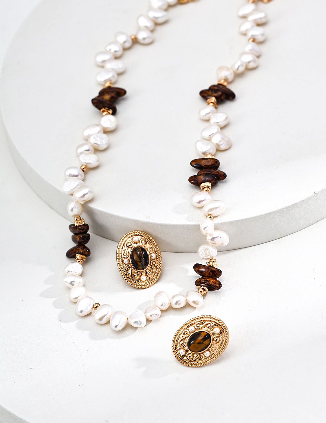 Earthlight Baroque Pearl Necklace