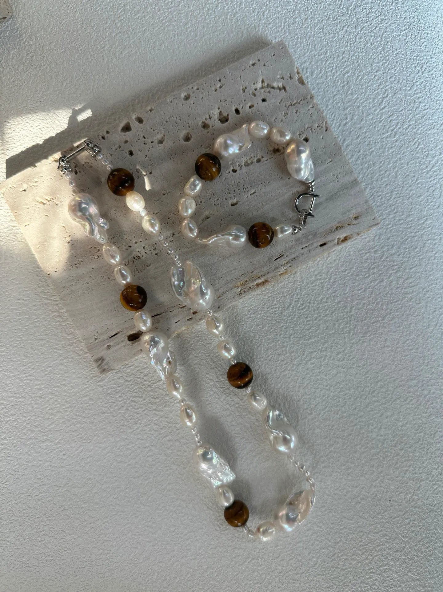 Baroque Pearl and Tiger's Eye Sets