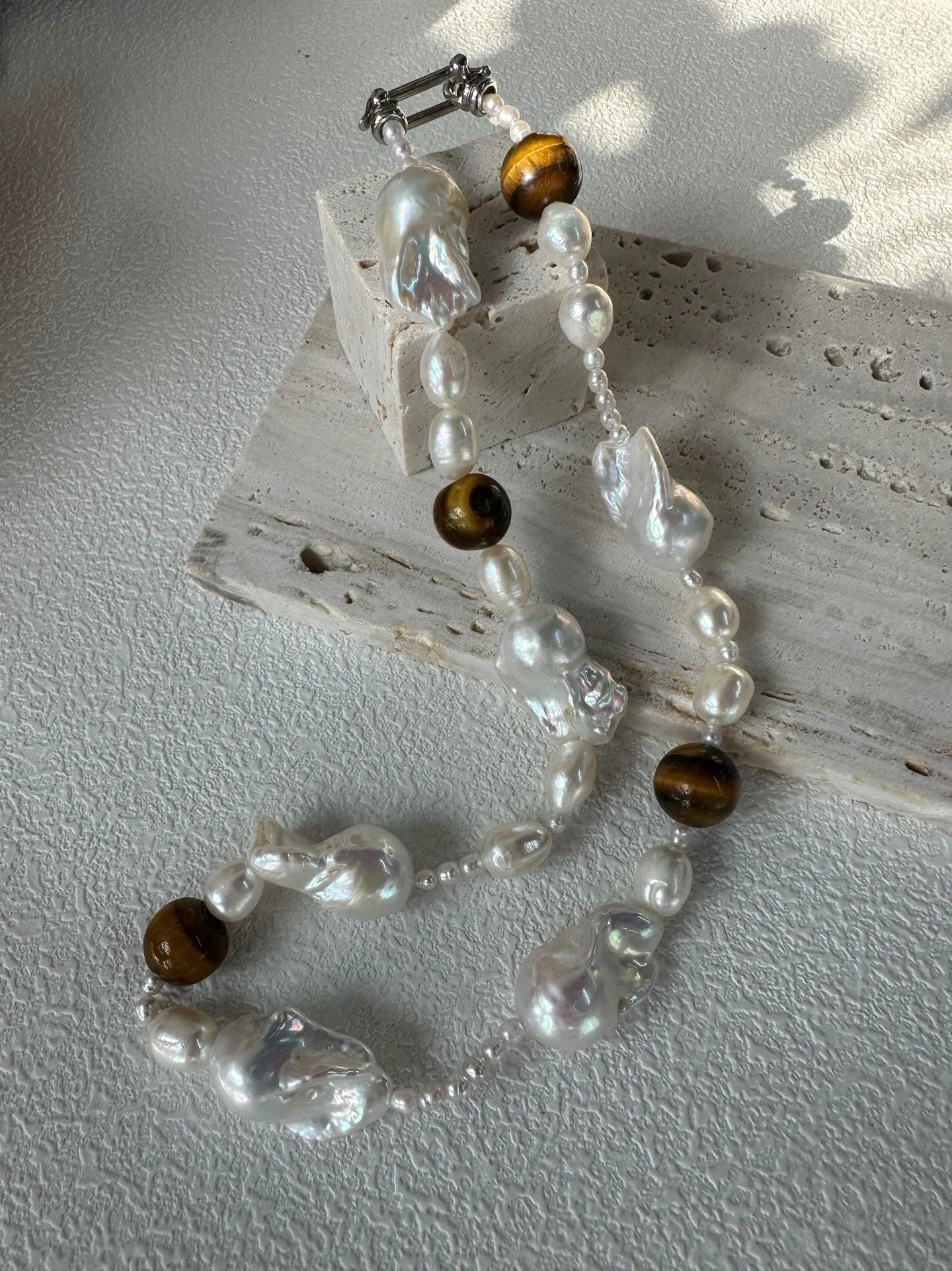 Baroque Pearl and Tiger's Eye Sets