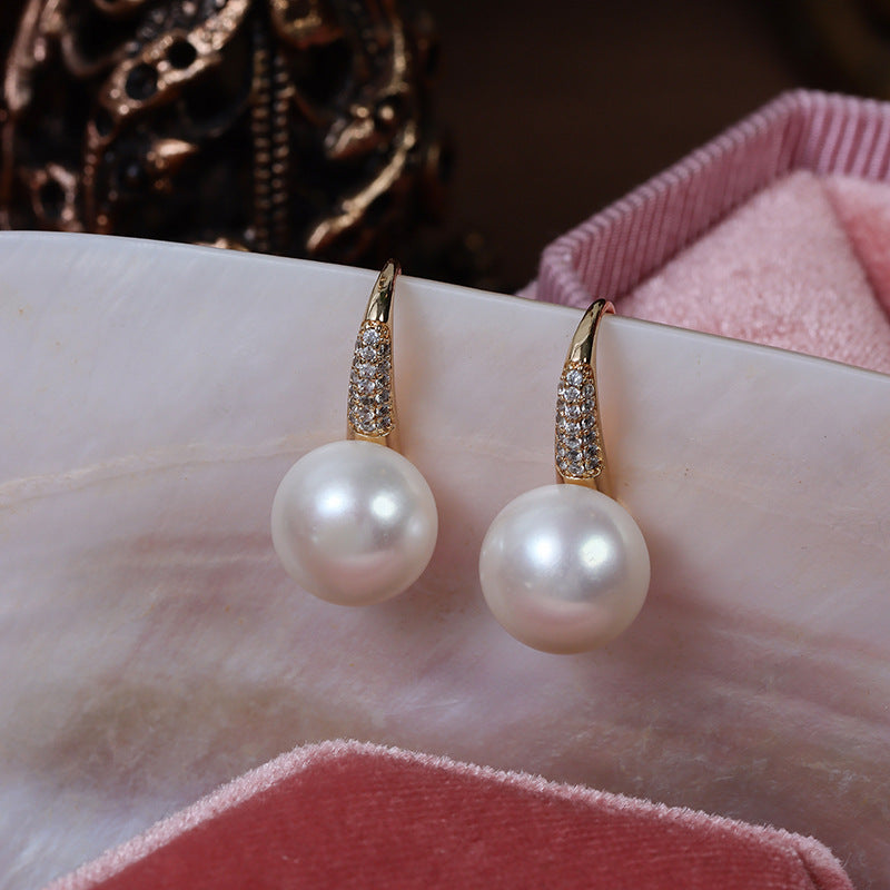 10-11mm Freshwater Pearl Hook Earrings