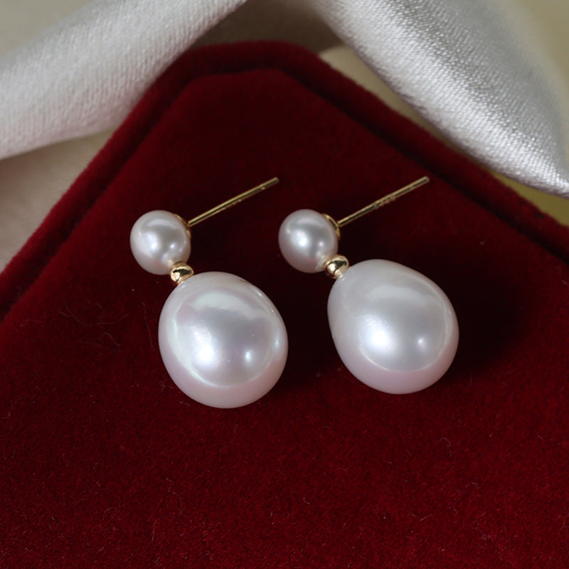 Teardrop Freshwater Pearl Drop Earrings