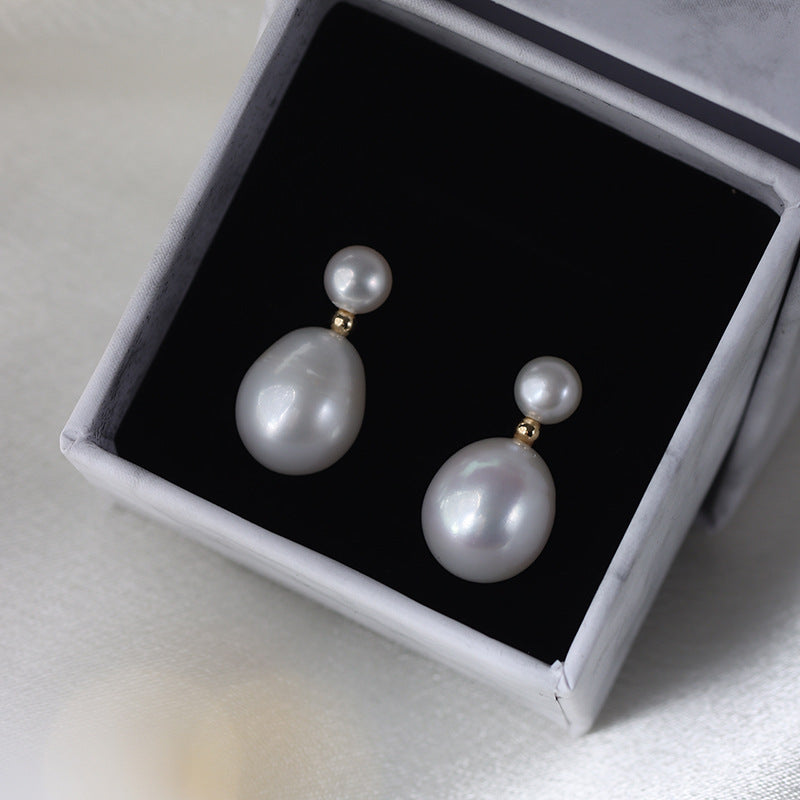 Teardrop Freshwater Pearl Drop Earrings