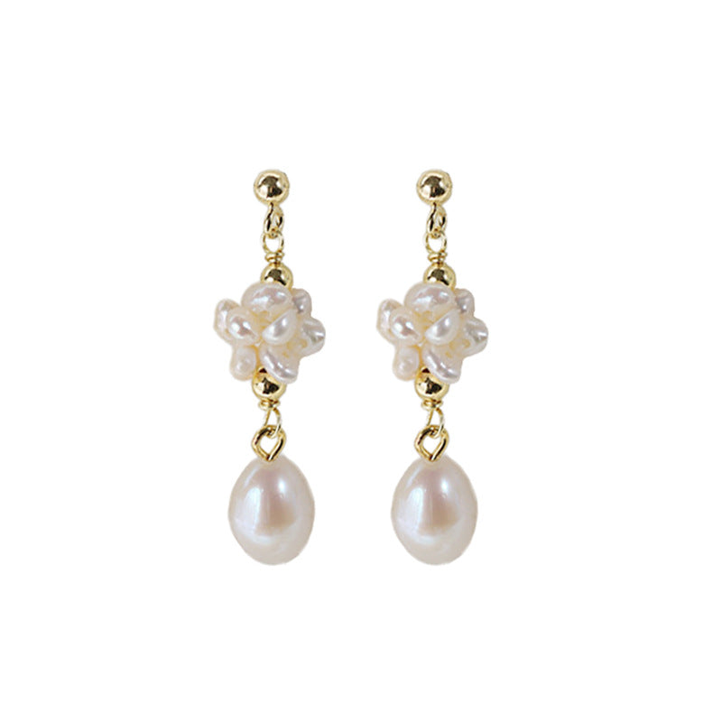 Naturalism Oval Freshwater Pearl Drop Earrings