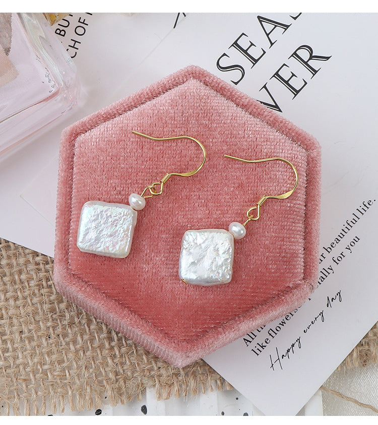Baroque Square Drop Earrings