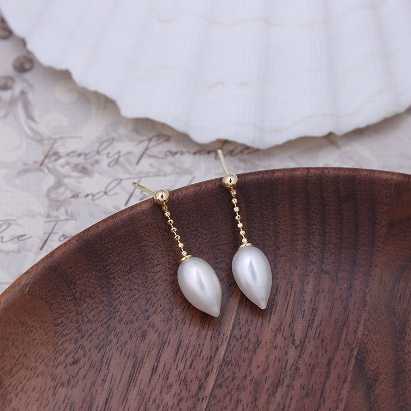Teardrop Freshwater Pearl Earrings