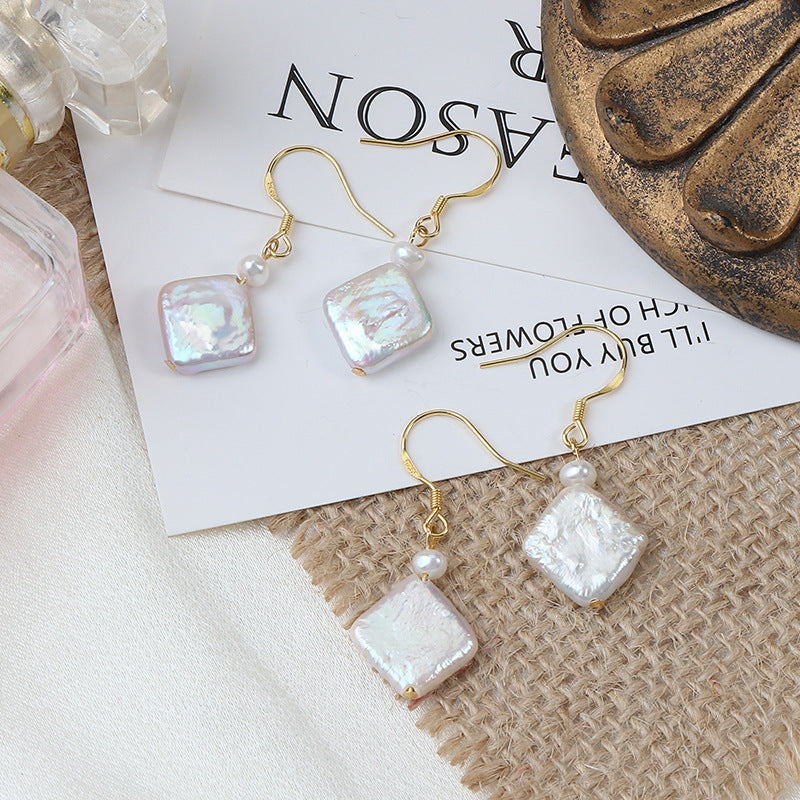 Baroque Square Drop Earrings