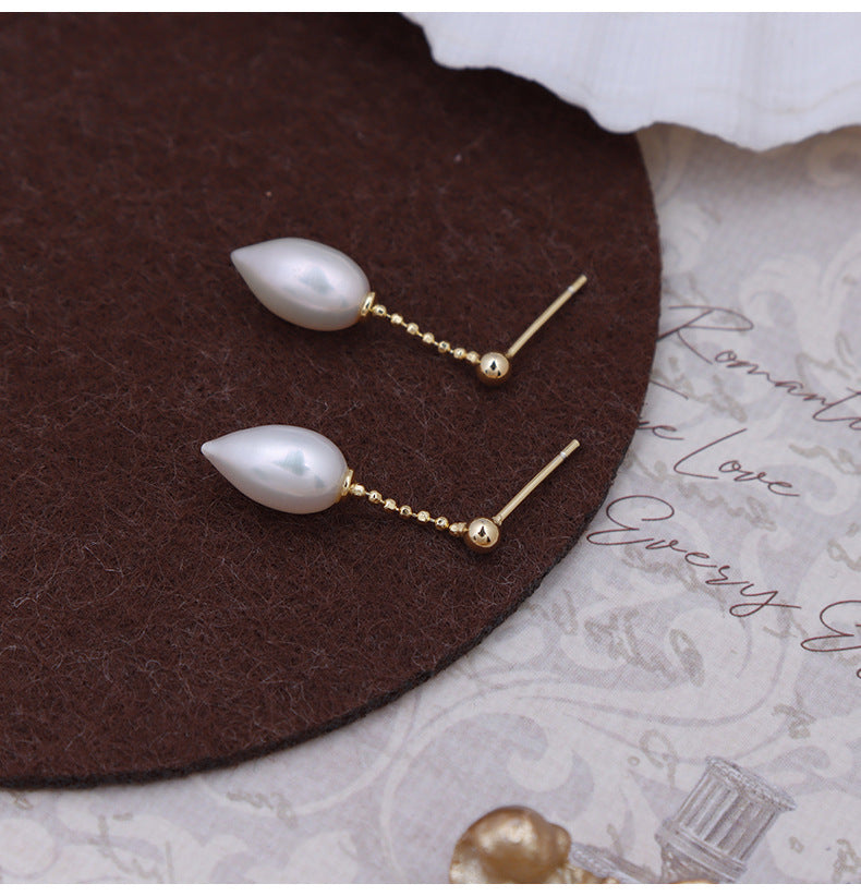 Teardrop Freshwater Pearl Earrings