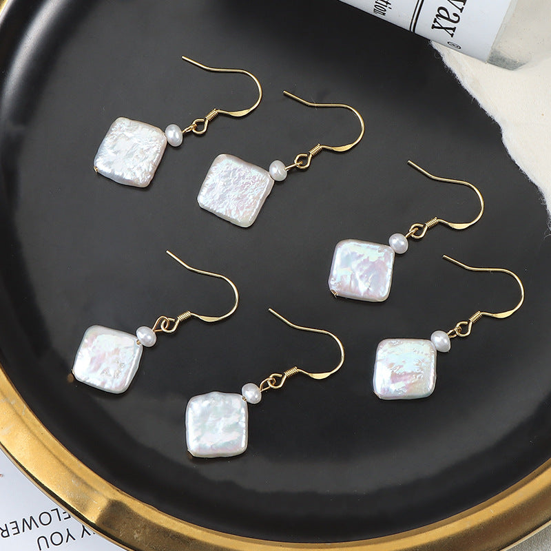 Baroque Square Drop Earrings