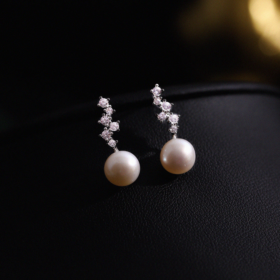 Starlit Glow-7mm Freshwater Pearl Earrings