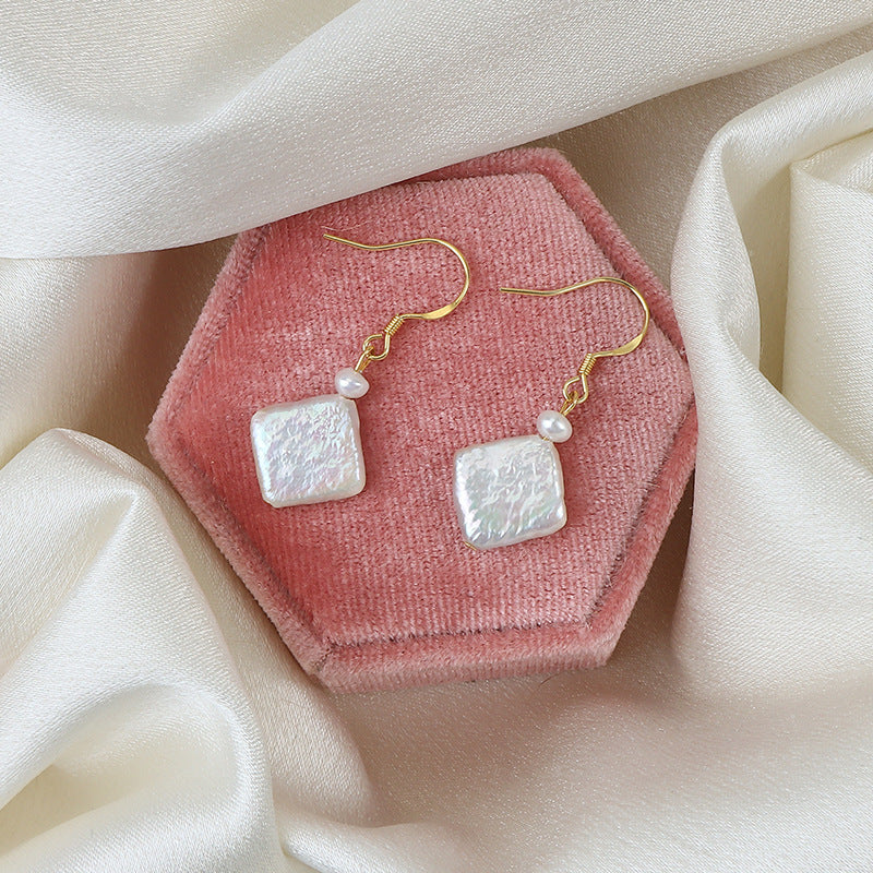Baroque Square Drop Earrings