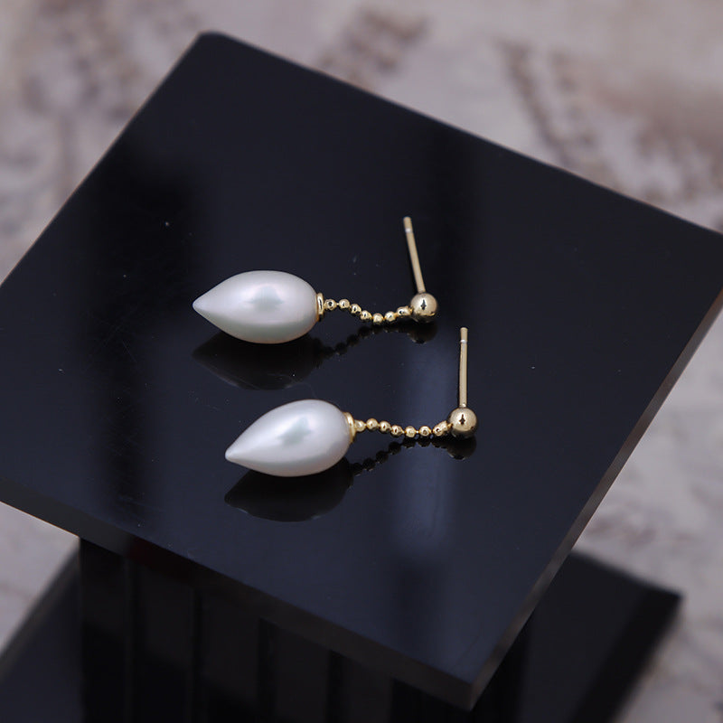 Teardrop Freshwater Pearl Earrings
