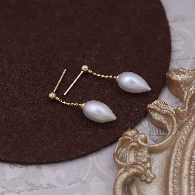 Teardrop Freshwater Pearl Earrings