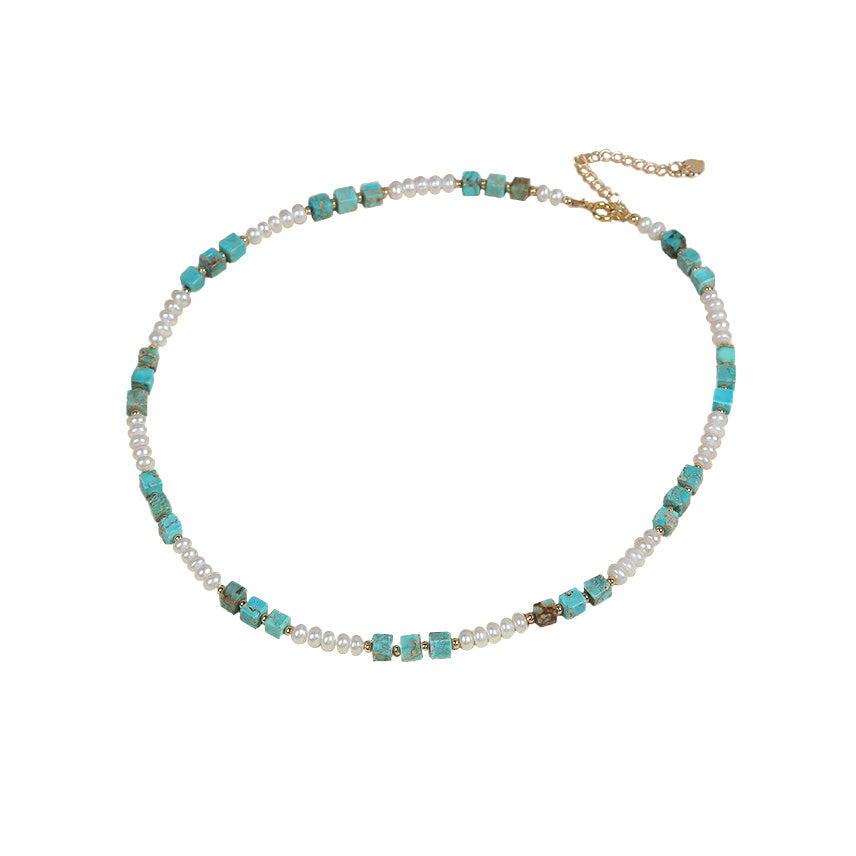Turquoise Pearl Jewelry Necklace
