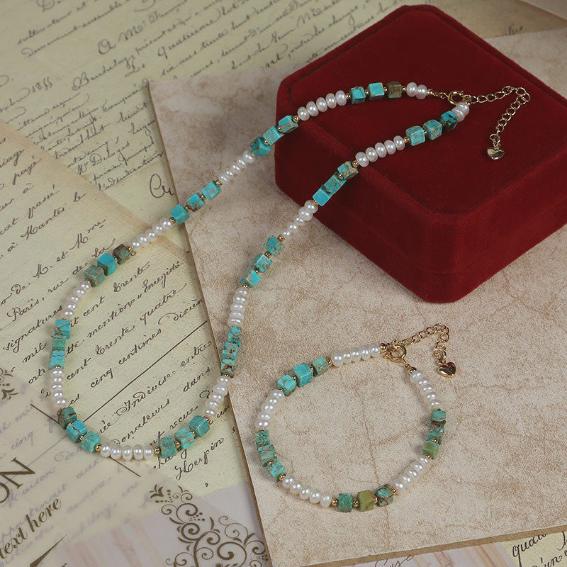 Turquoise Pearl Necklace