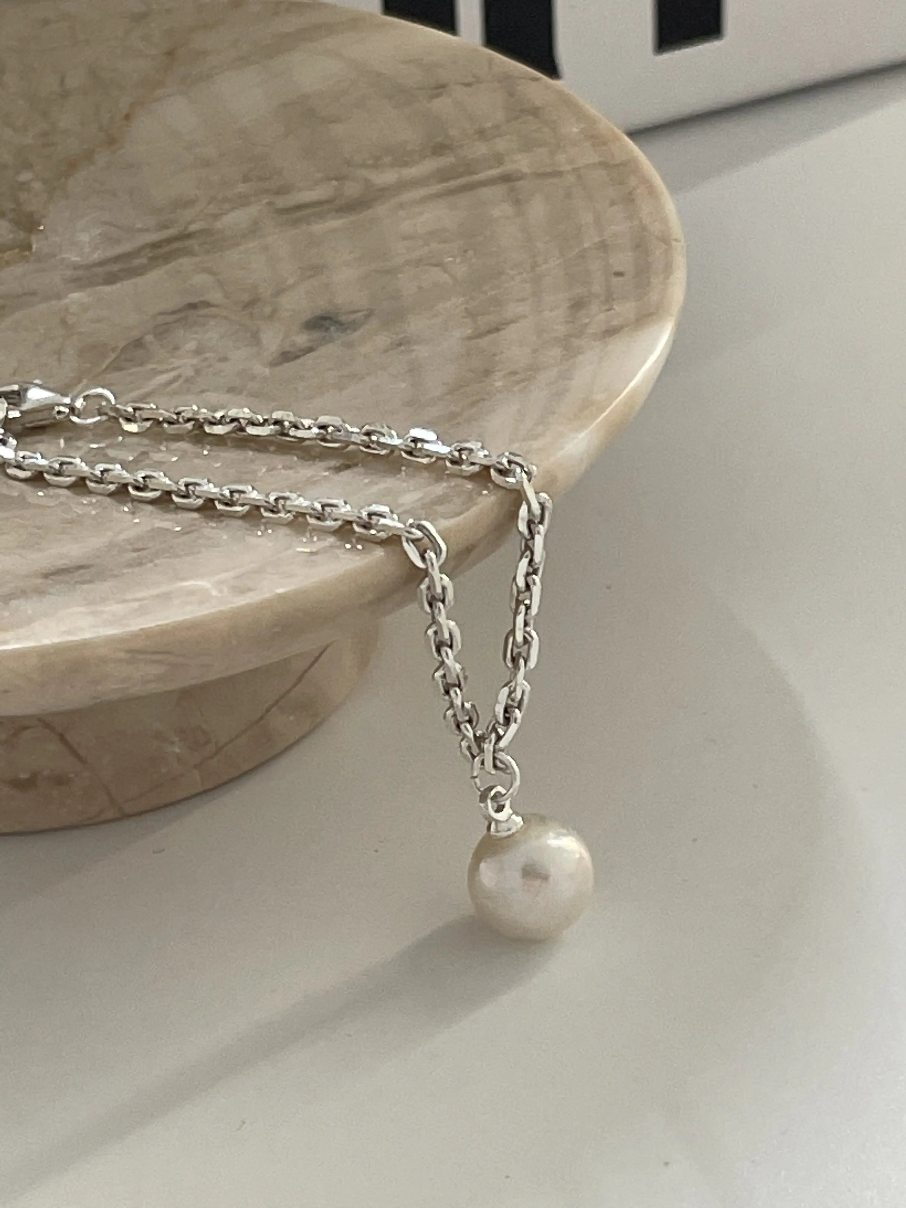 Saltwater Pearl Silver Bracelet