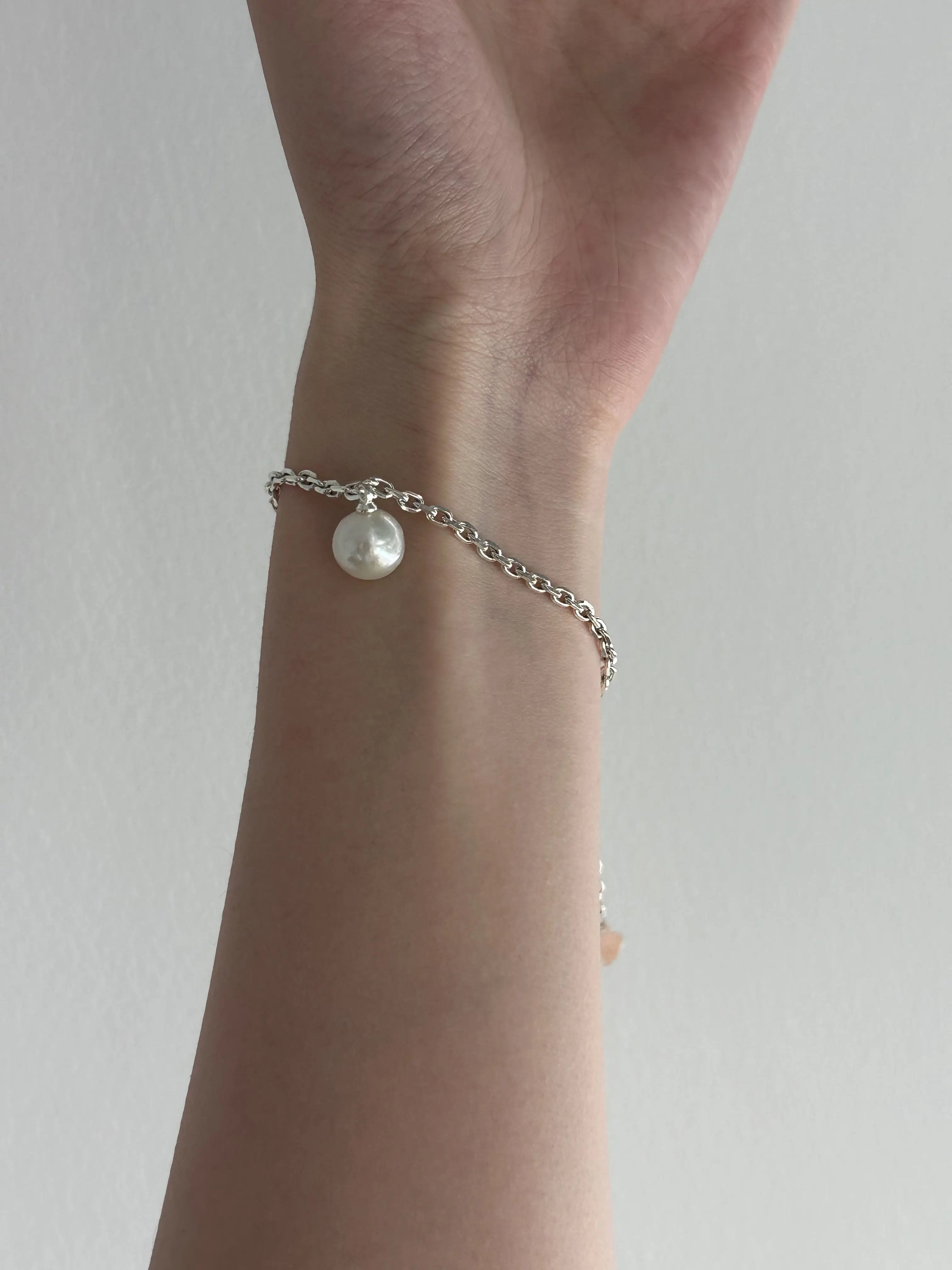 Saltwater Pearl Silver Bracelet