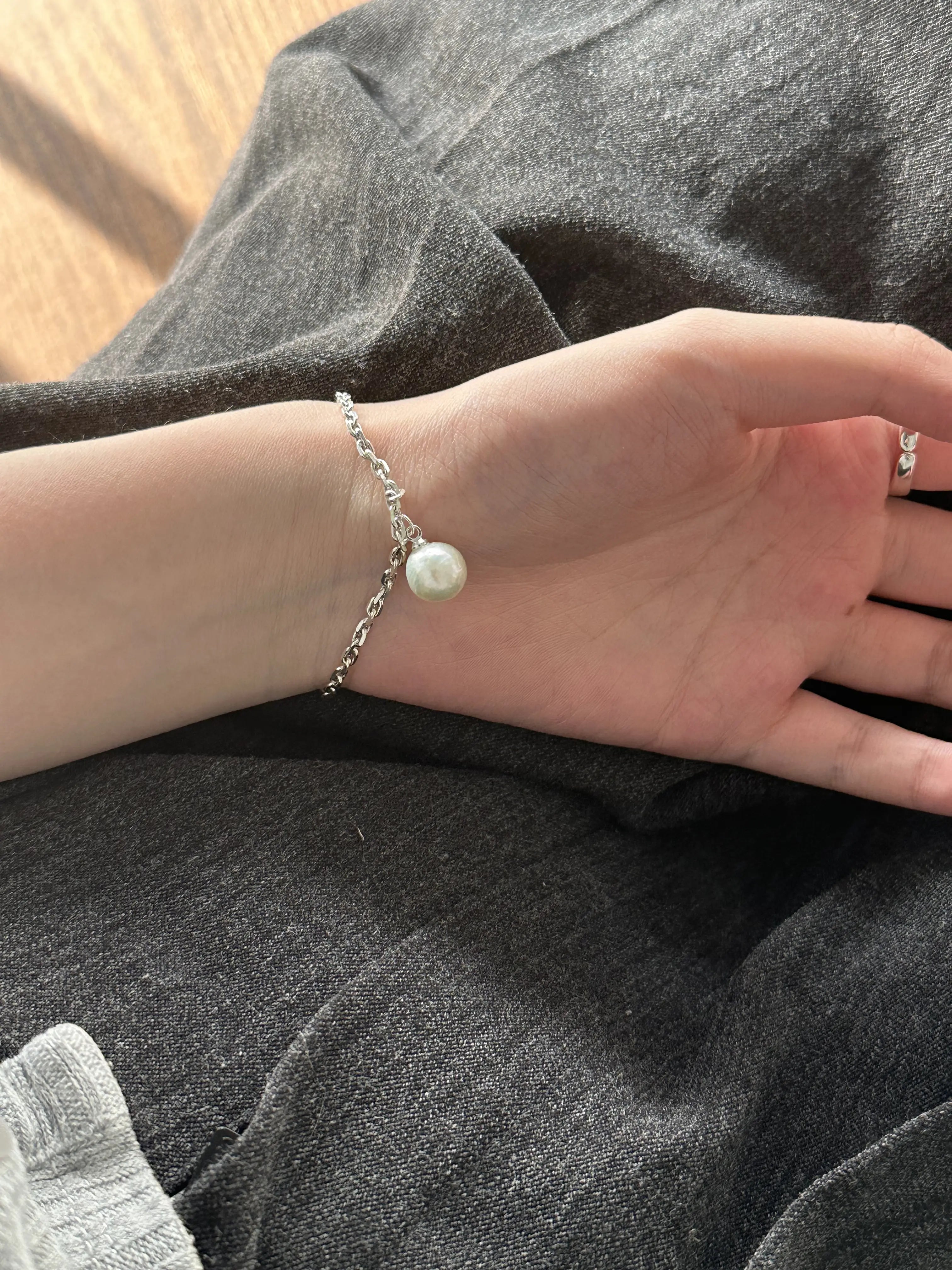 Saltwater Pearl Silver Bracelet