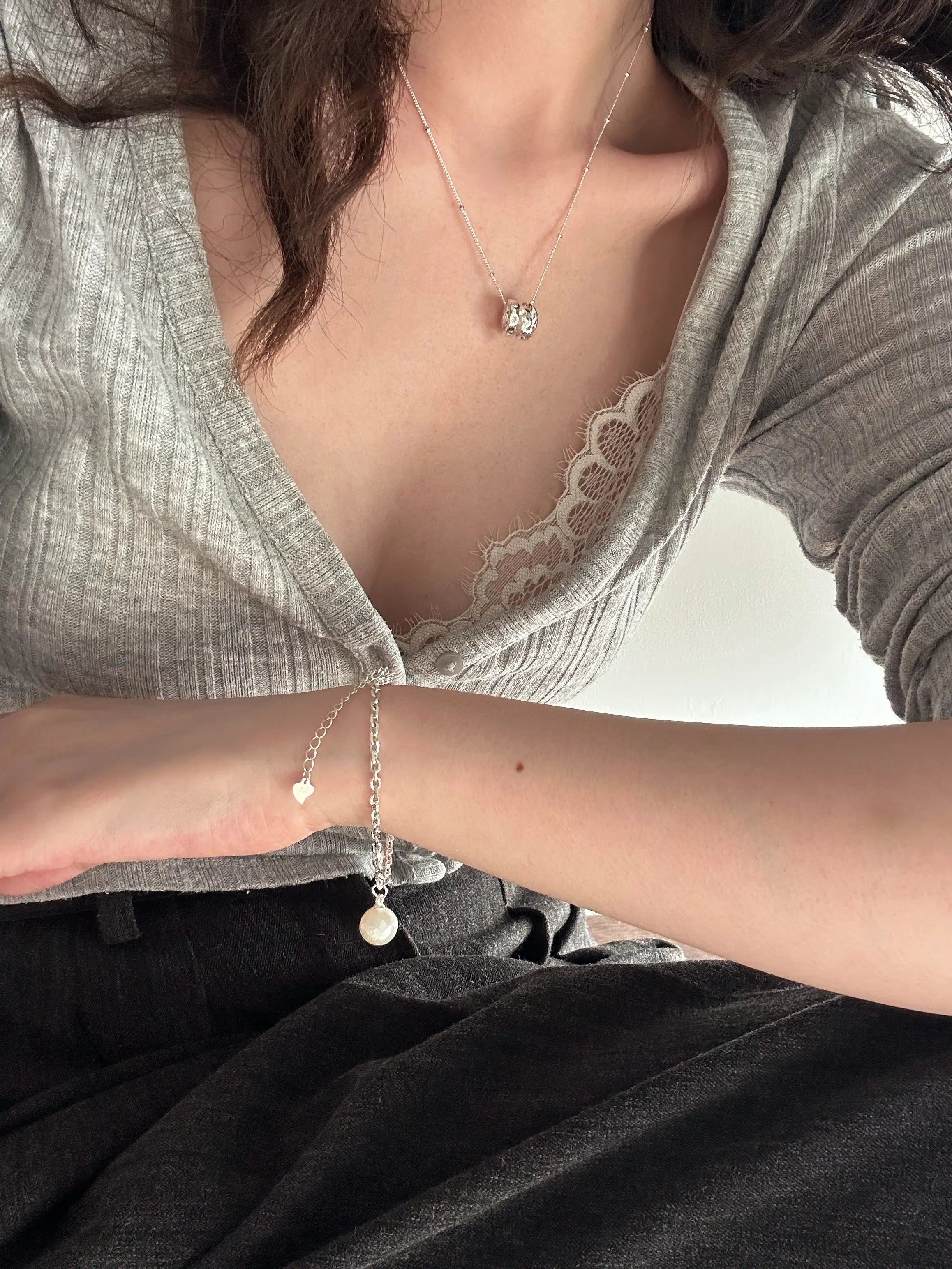 Saltwater Pearl Silver Bracelet