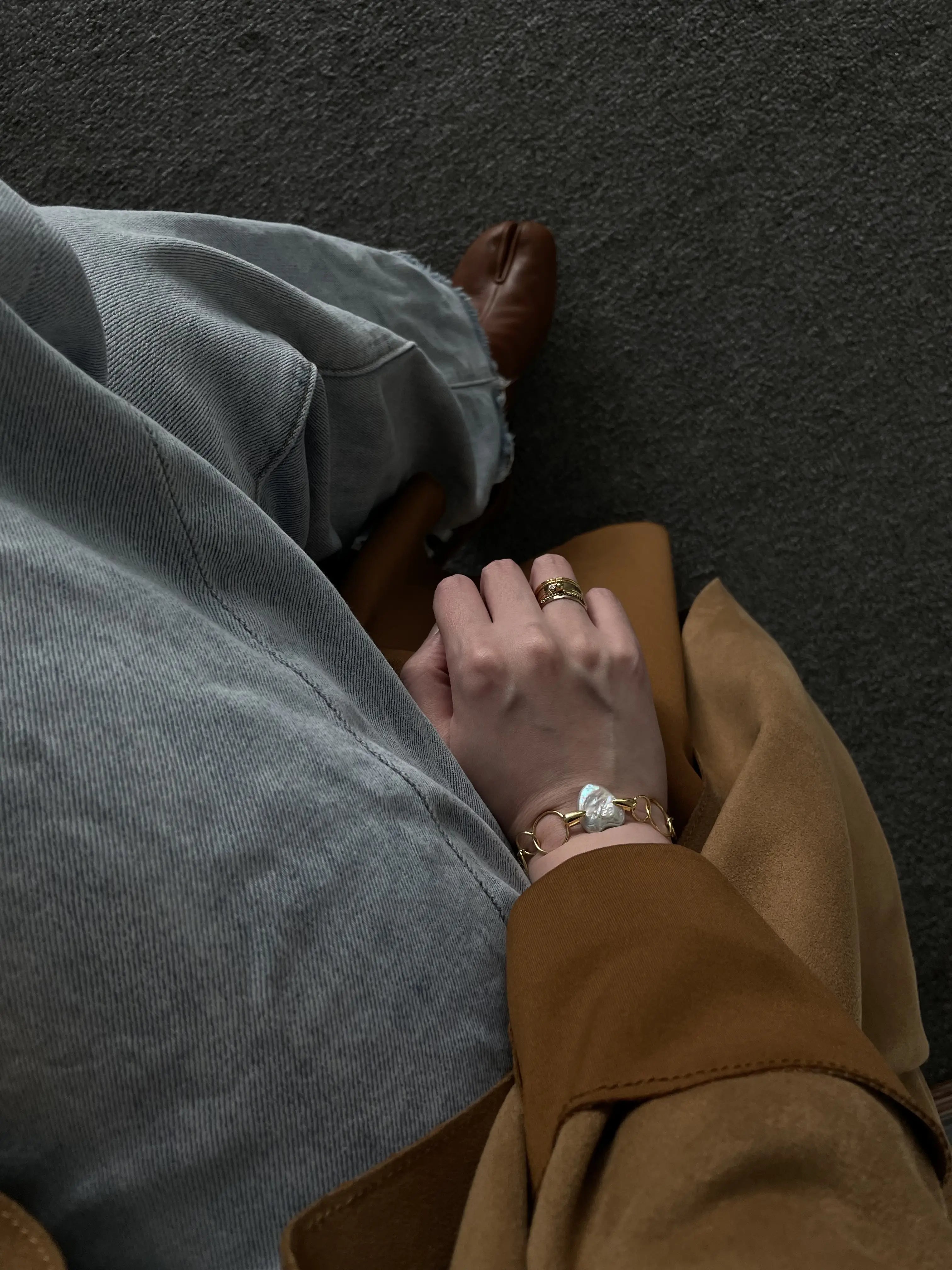 18K Gold Heart-Shaped Baroque Pearl Bracelet