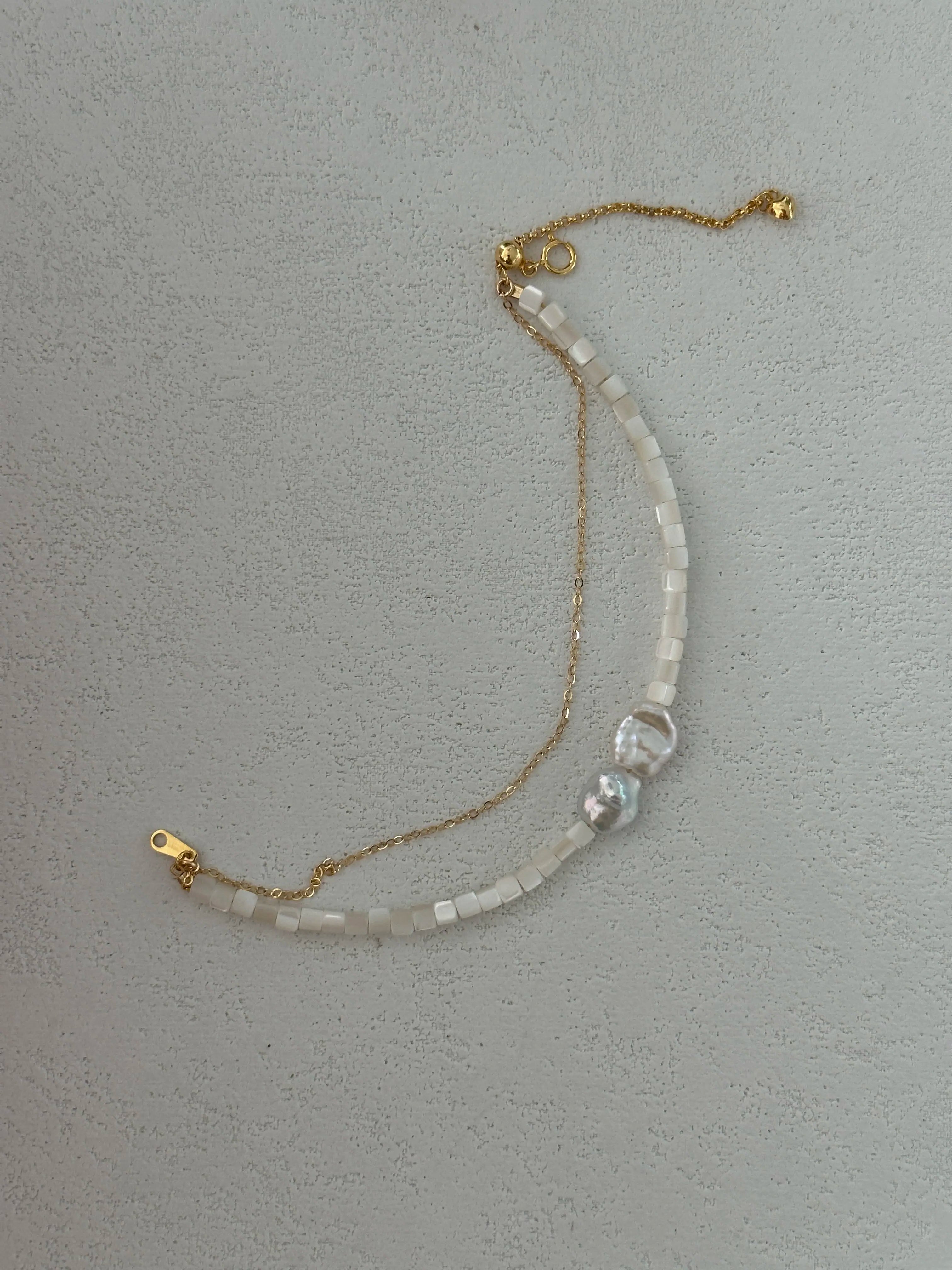 Double-Strand Shell Pearl Bracelet