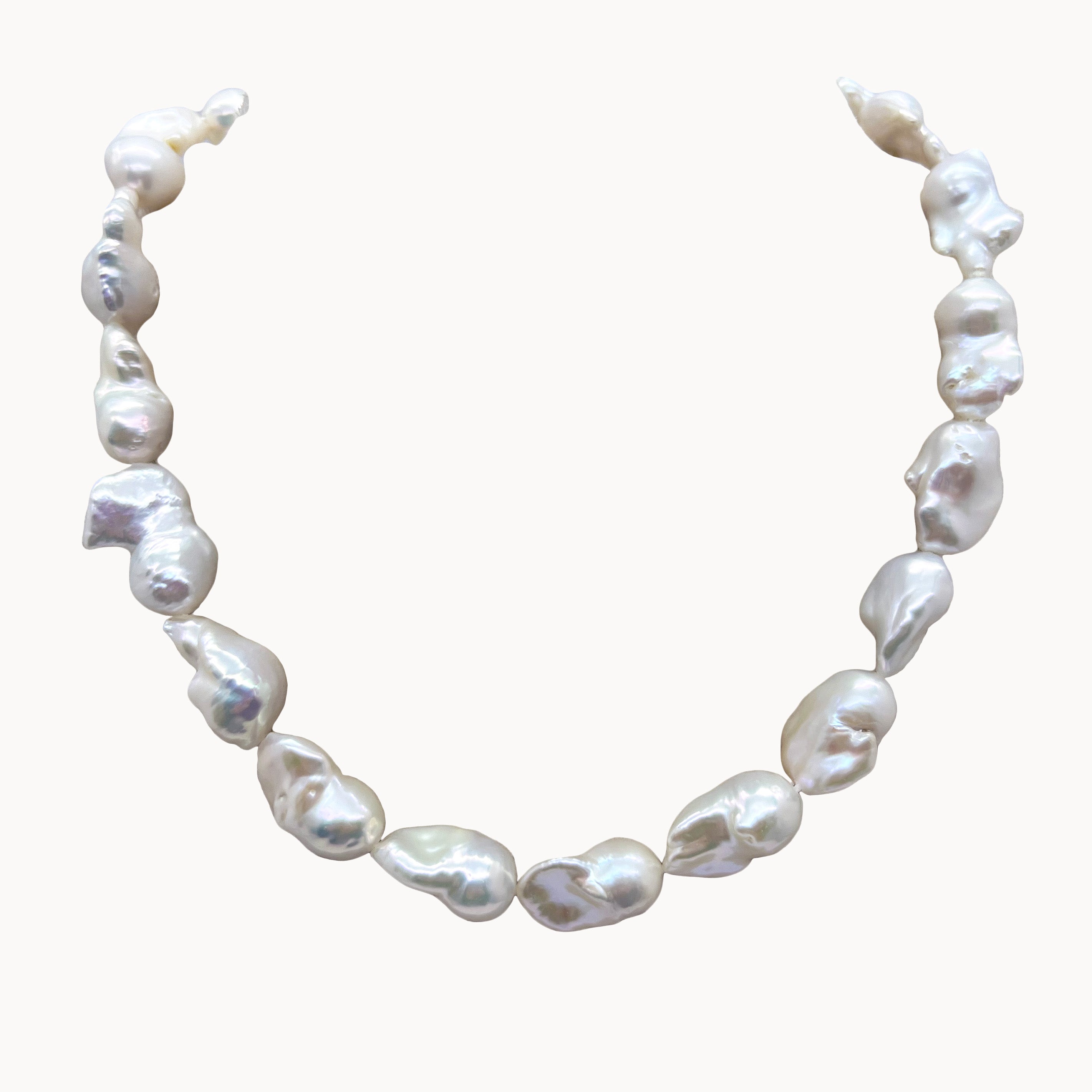 12-14mm Multicolored Fishtail-Shaped Freshwater Necklace displayed without a background.