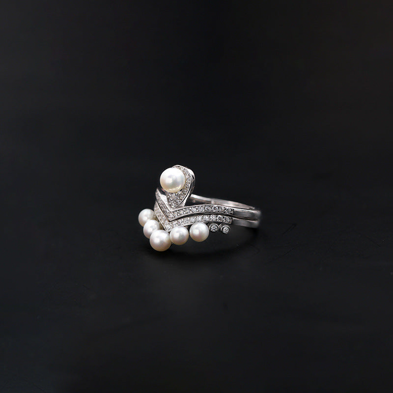 Crown of Vows Freshwater Pearl Ring