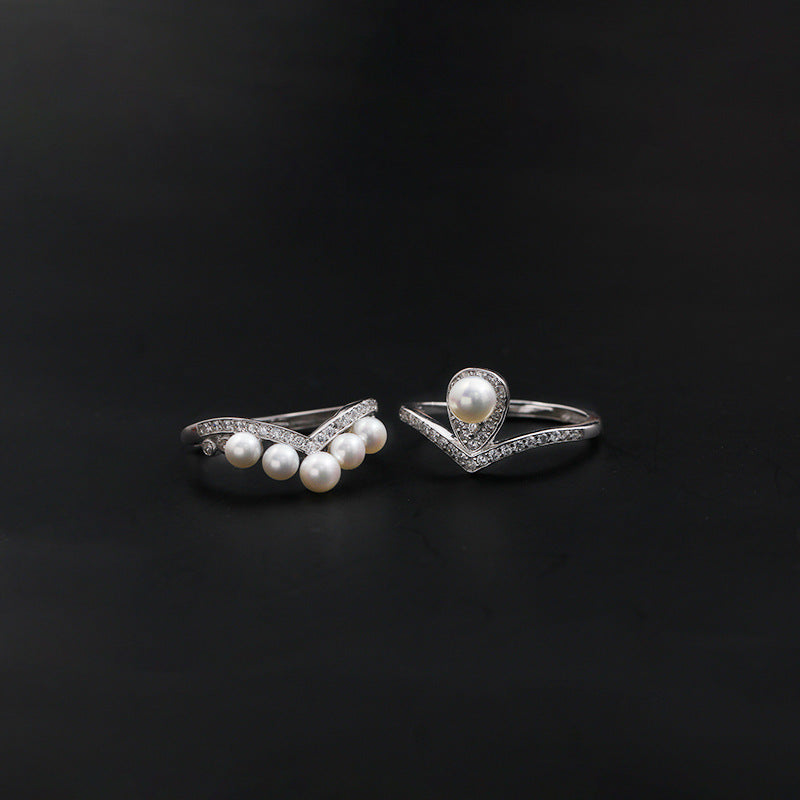 Crown of Vows Freshwater Pearl Ring