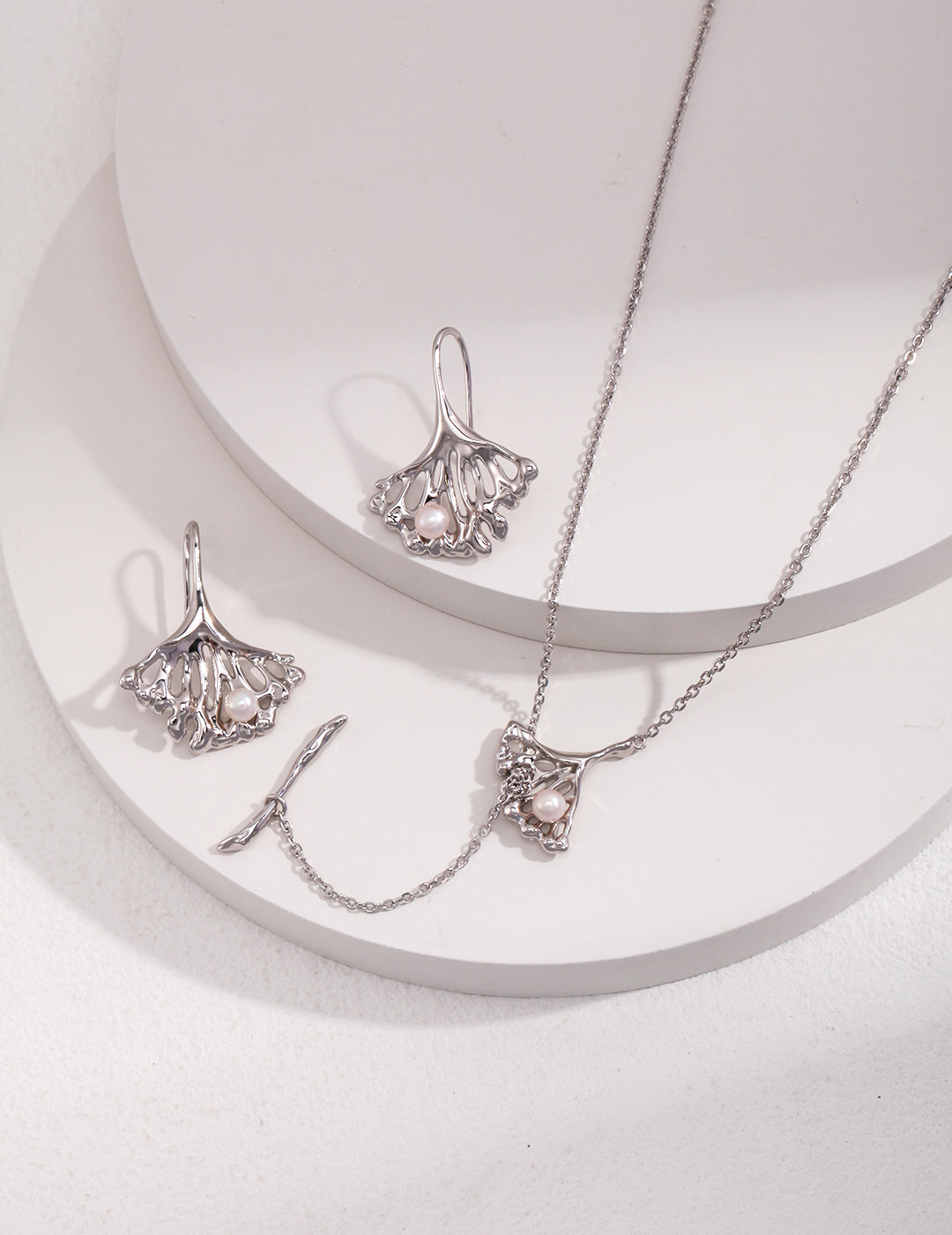 Ginkgo Whisper Freshwater Pearl Necklace