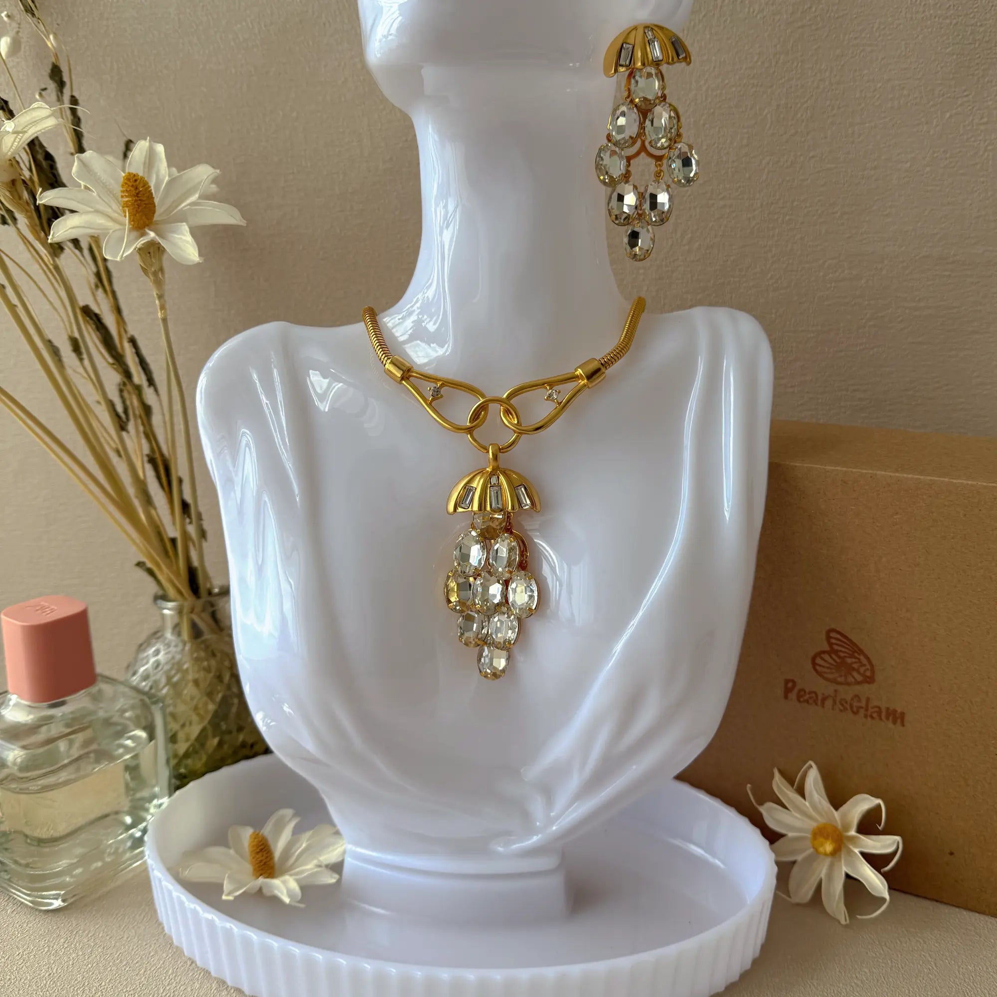 Golden Grape Crystal Jewelry Set - Crystal Collection