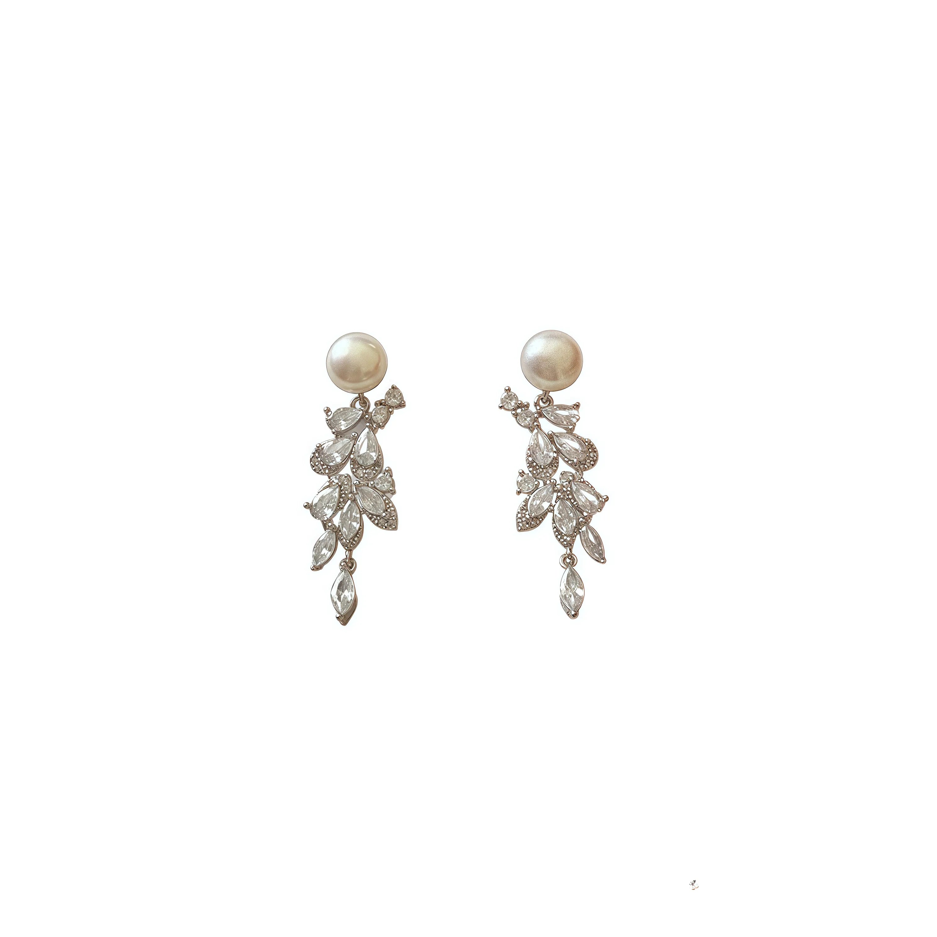 16 - Leaf Cascade – Freshwater Pearl Earrings
