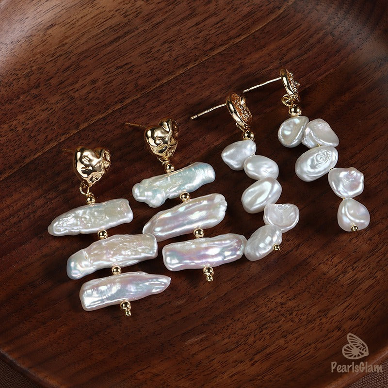 Venus Loop – Baroque Pearl & Medallion Earrings
