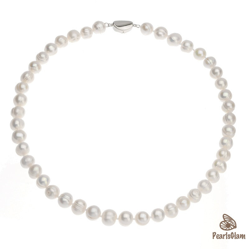 Elegant 9mm Circle Freshwater Pearl Necklace – Best Gift | PearlsGlam