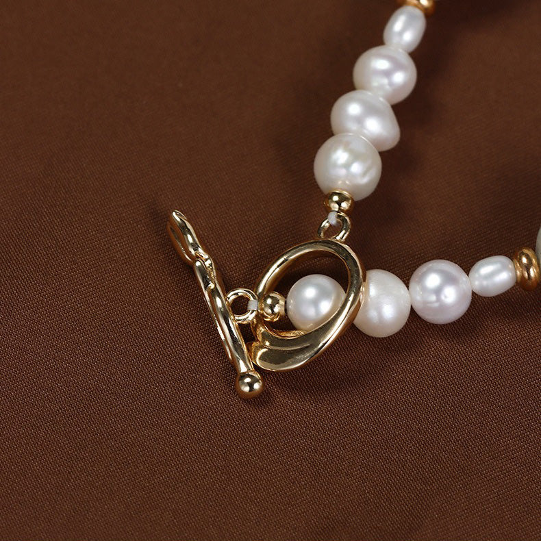 Toggle clasp details of 6-7mm Edison Pearl Necklace