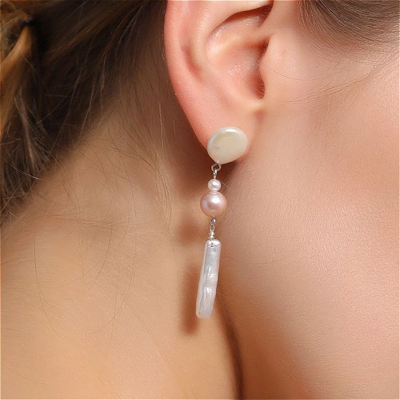 Ethereal Grace – Long Baroque Pearl Earrings